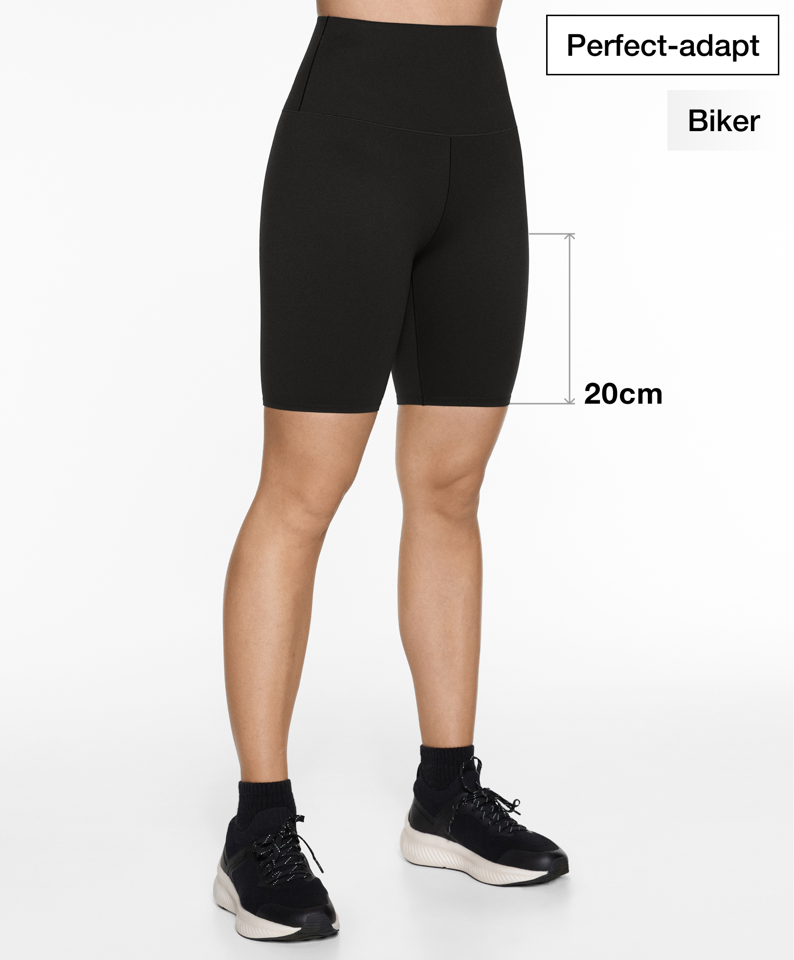 Perfect-adapt high-rise 20cm cycle shorts