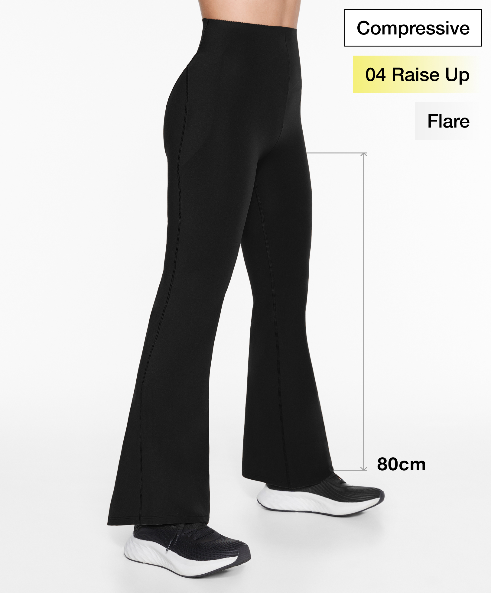 Pantaloni flare Compressive raise up