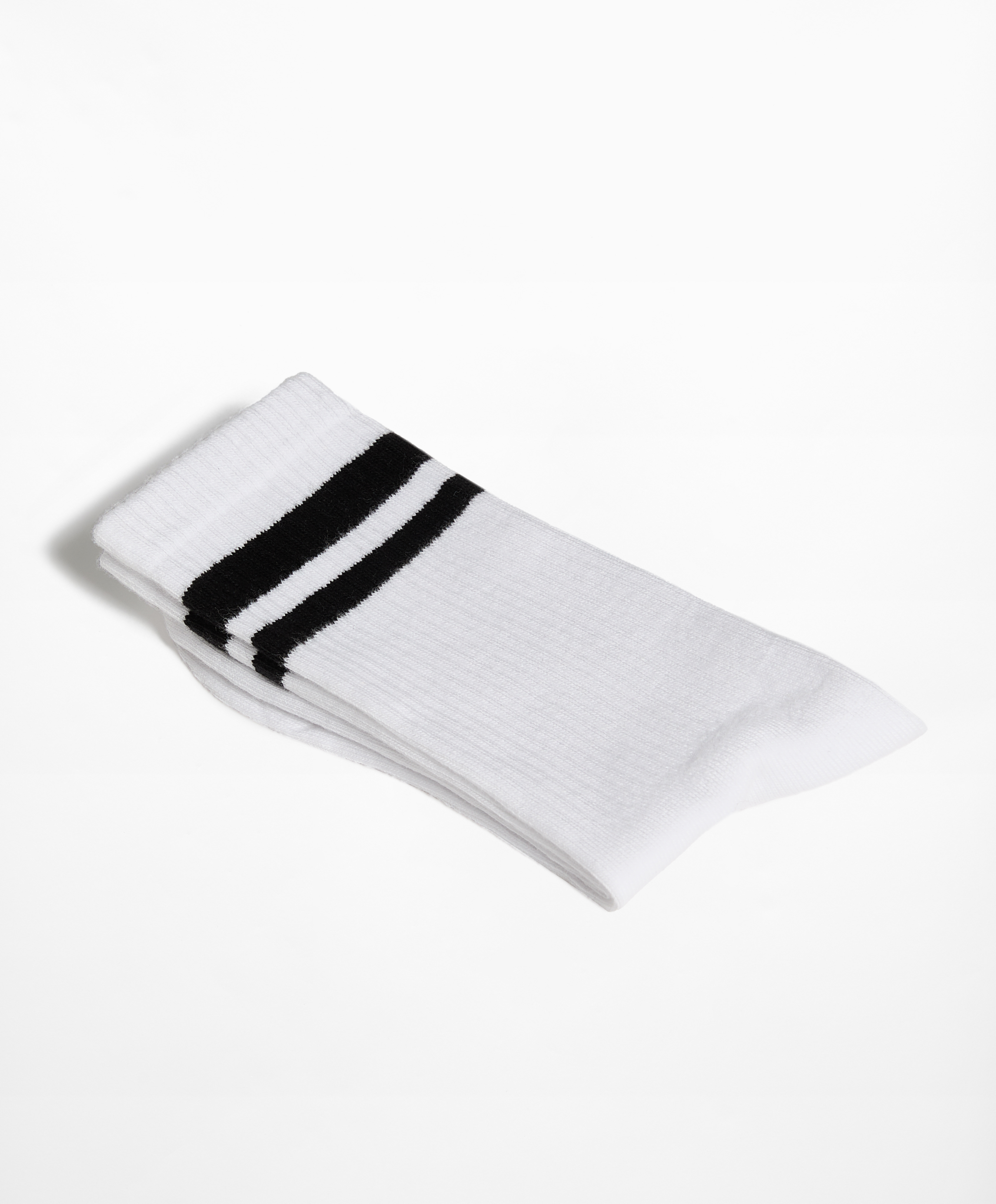 Stripe rib classic sports socks in a cotton blend