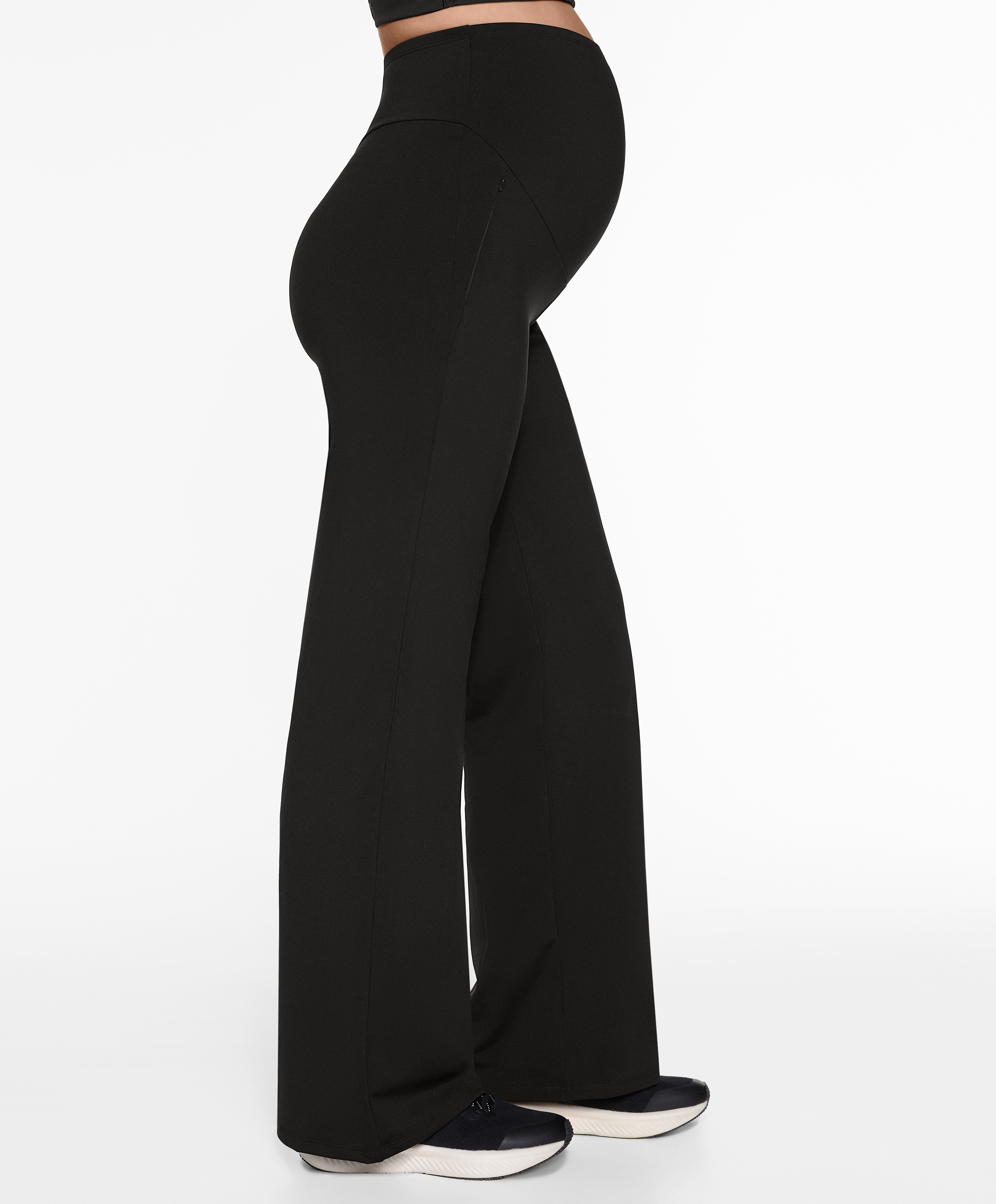 Warm straight maternity trousers
