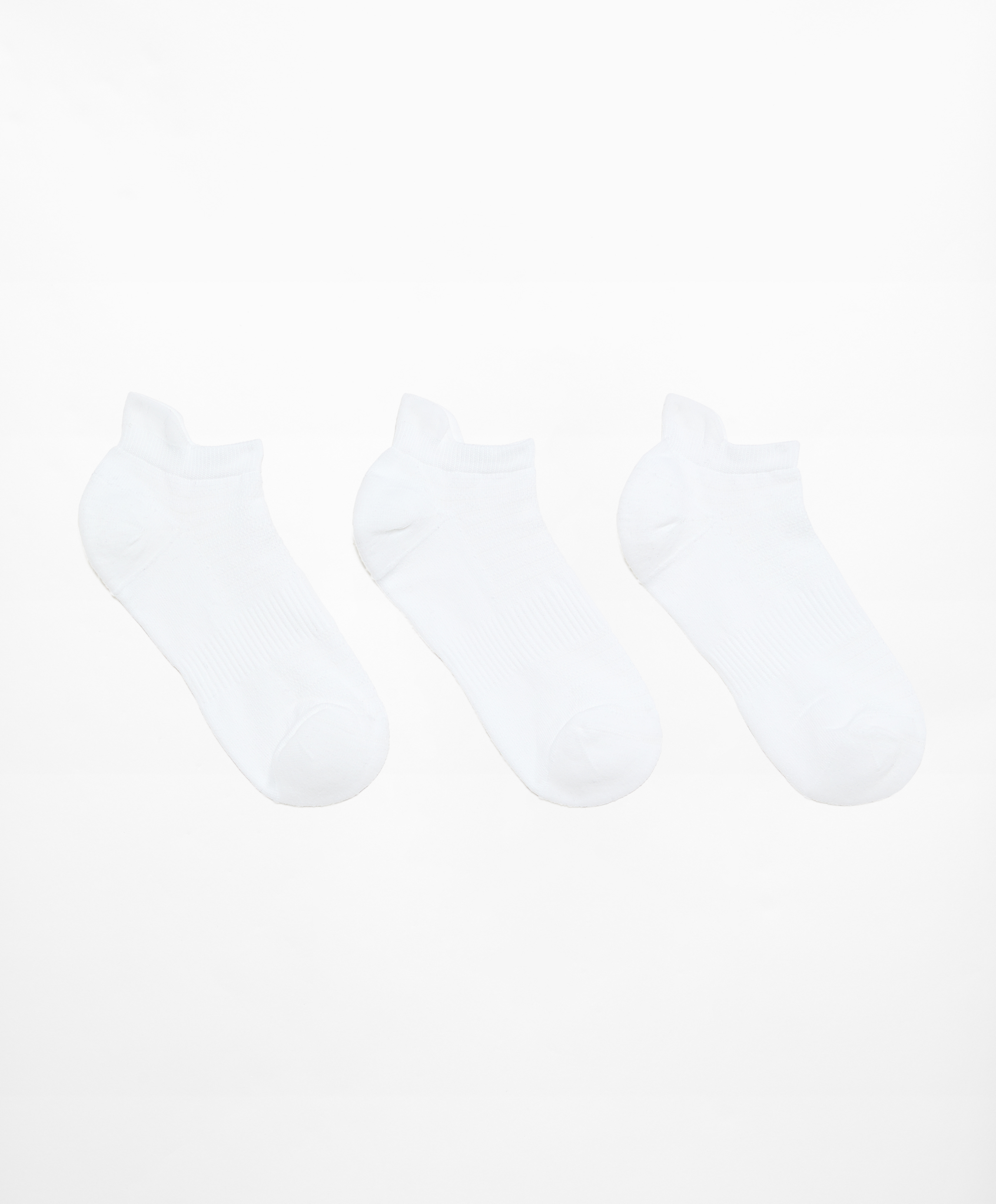 3 paia di calzini sneaker sportivi in misto poliammide con linguetta