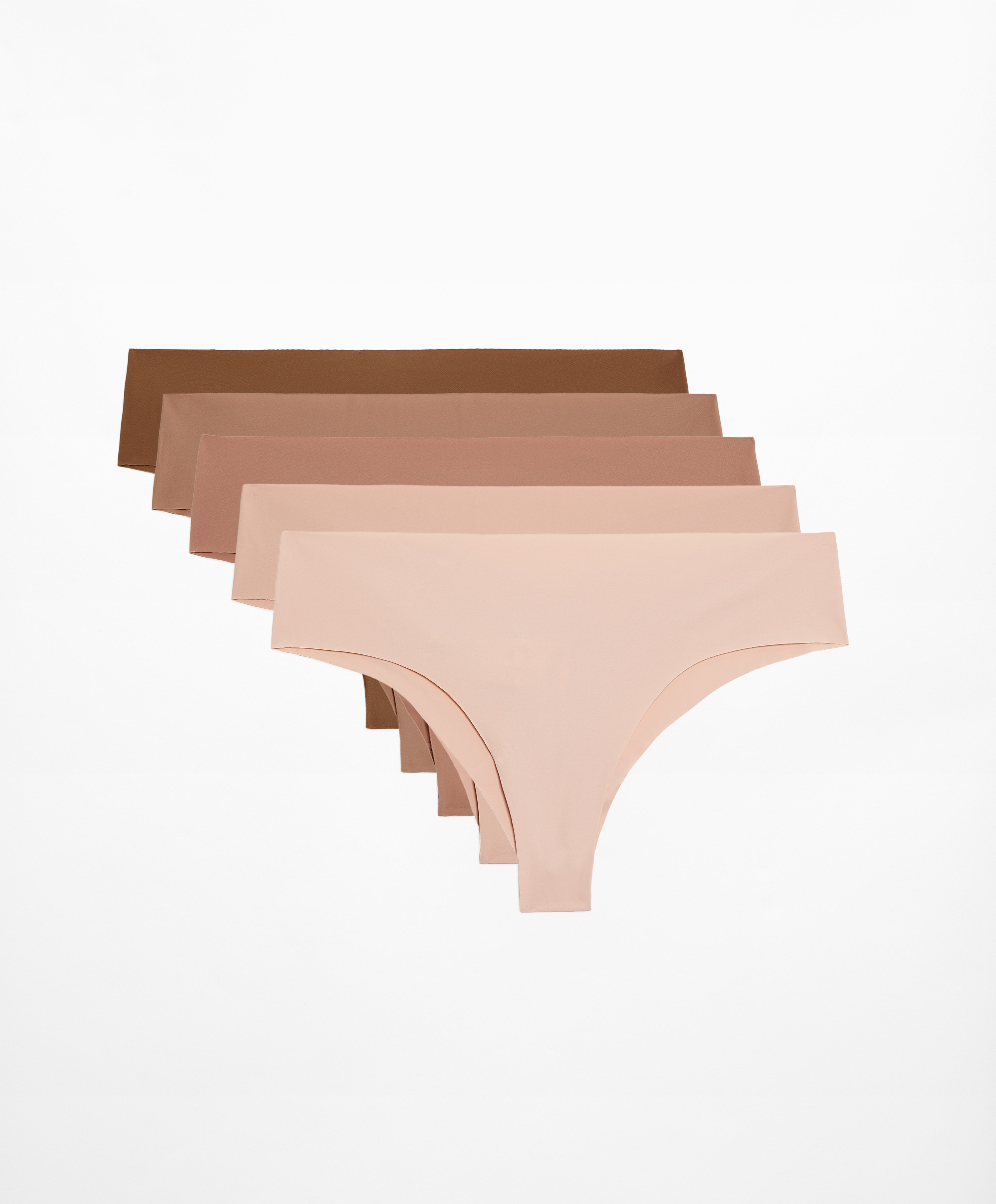 5 laser-cut invisible cheeky briefs