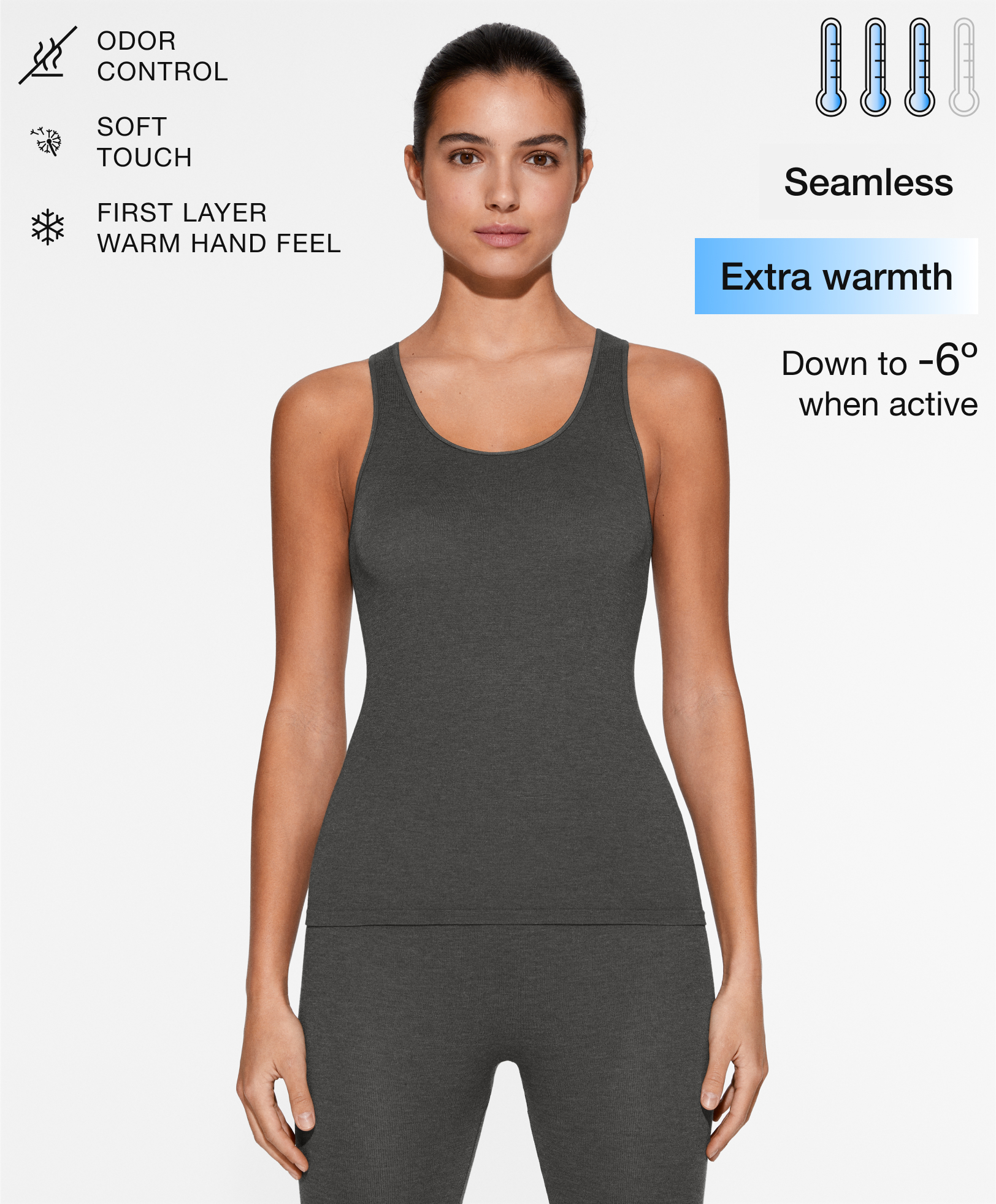 Extra warmth seamless vest top