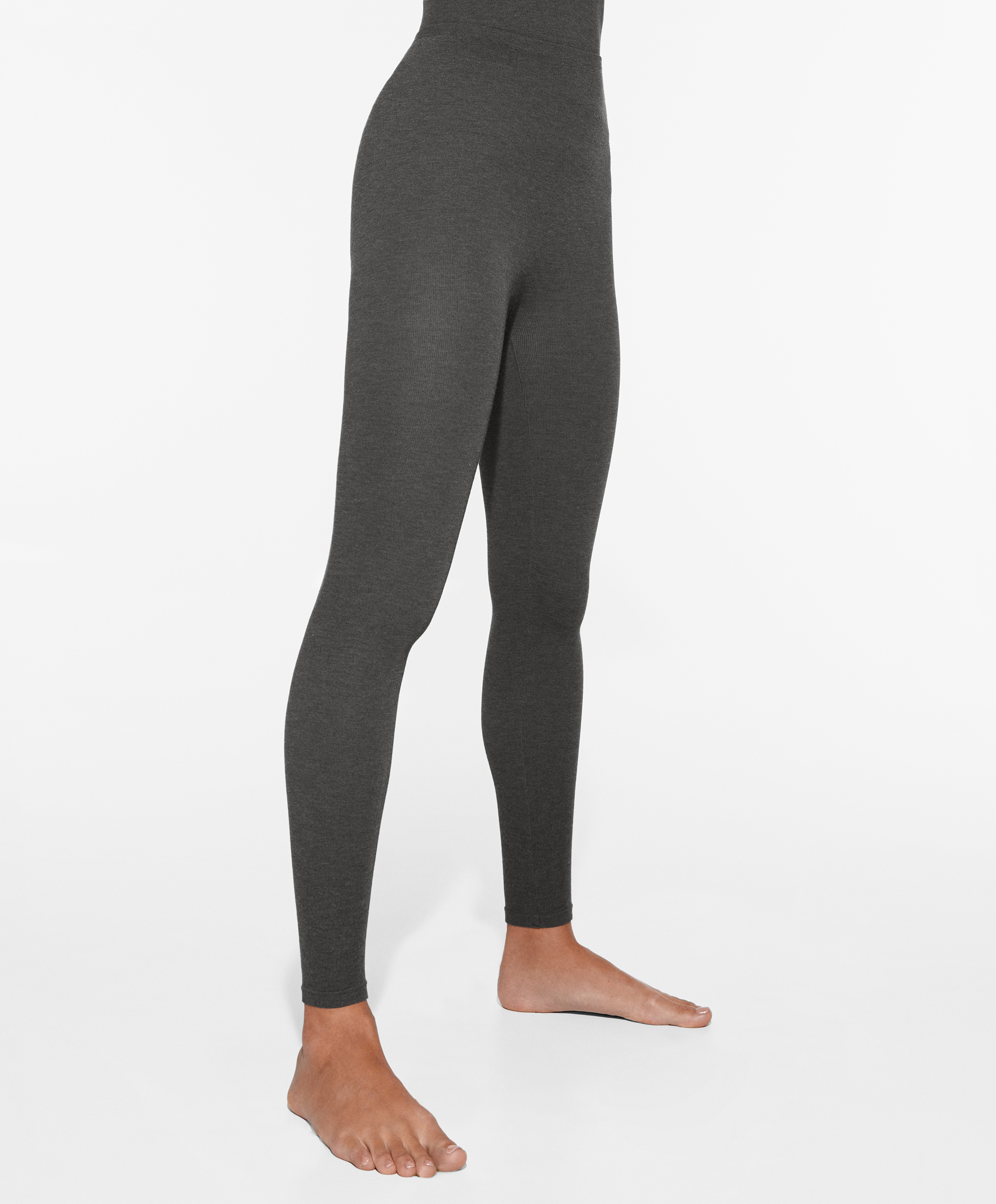 Extra warmth seamless ankle-length leggings