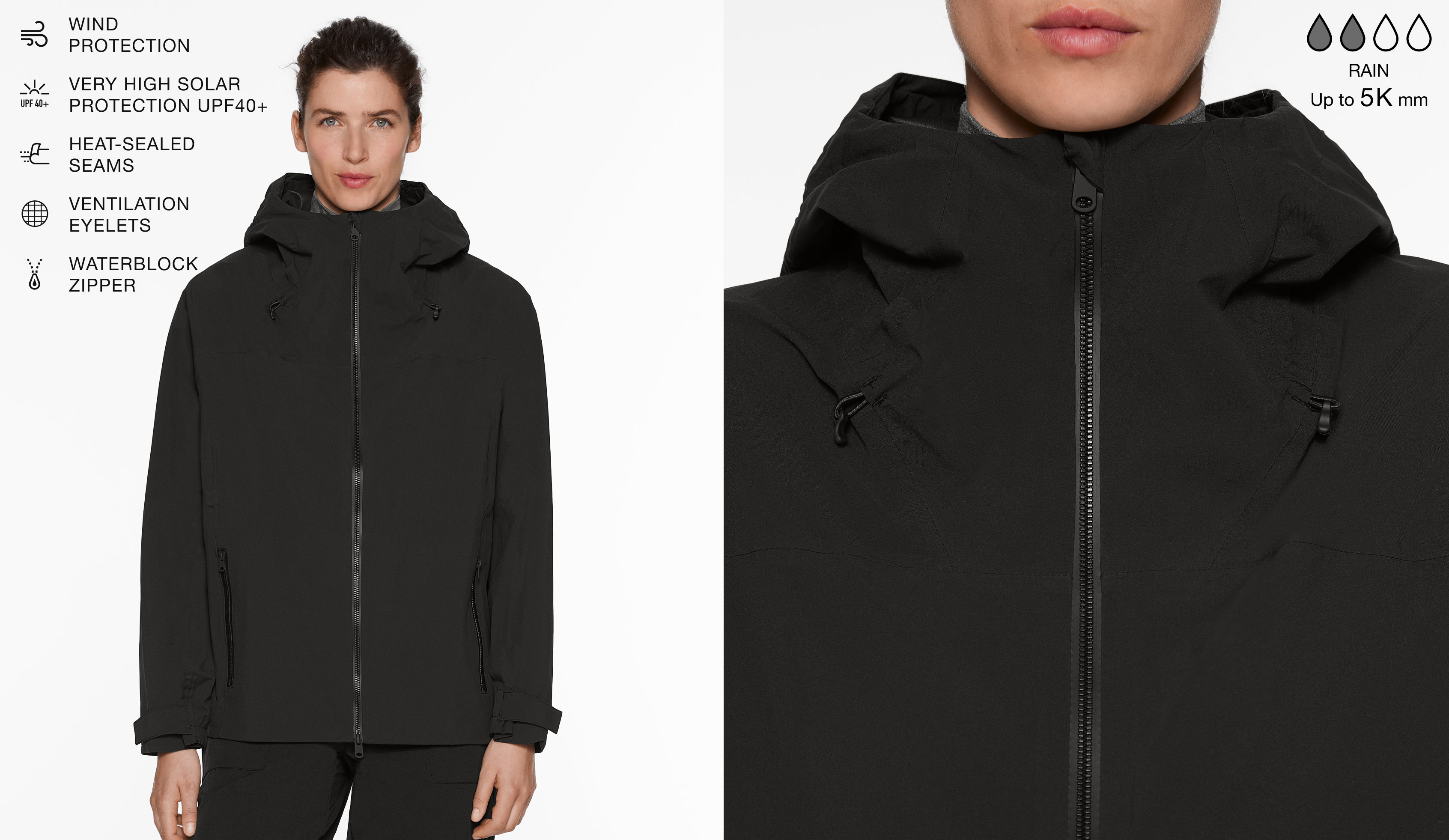 5k water-resistant shell jacket