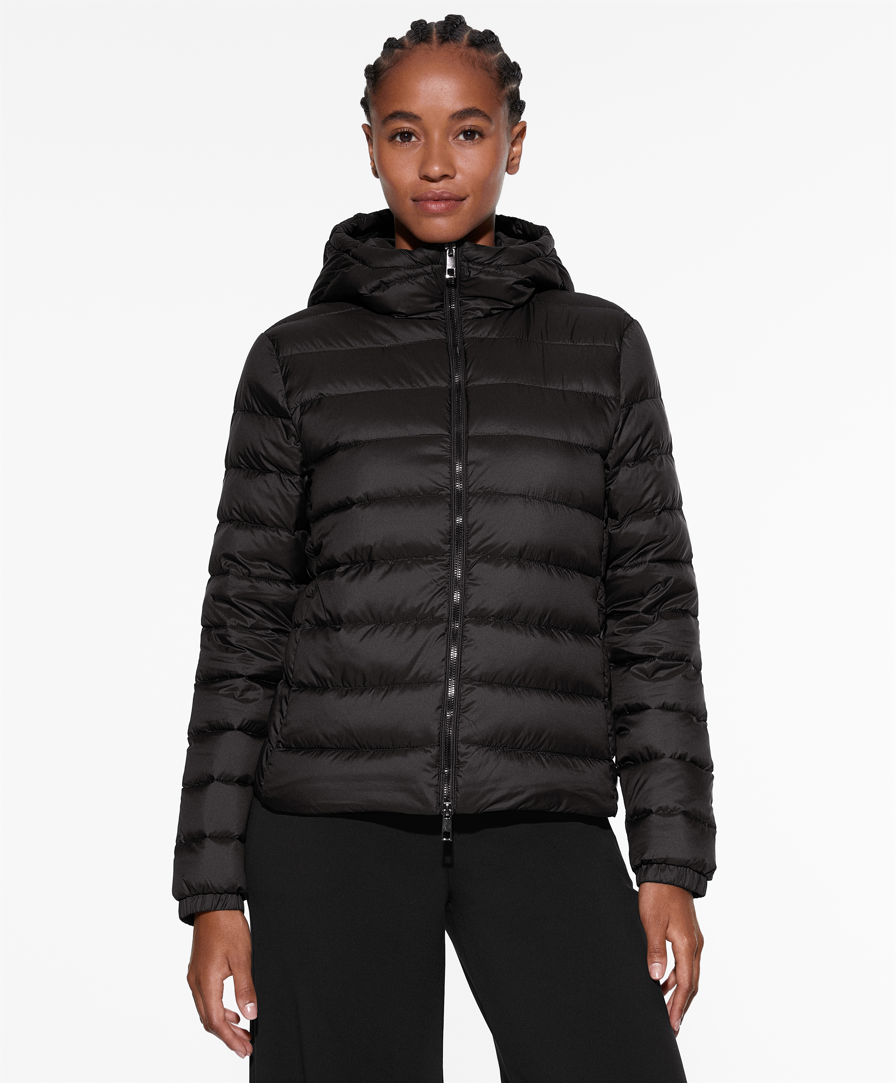 Ultra light long hot sale down jacket