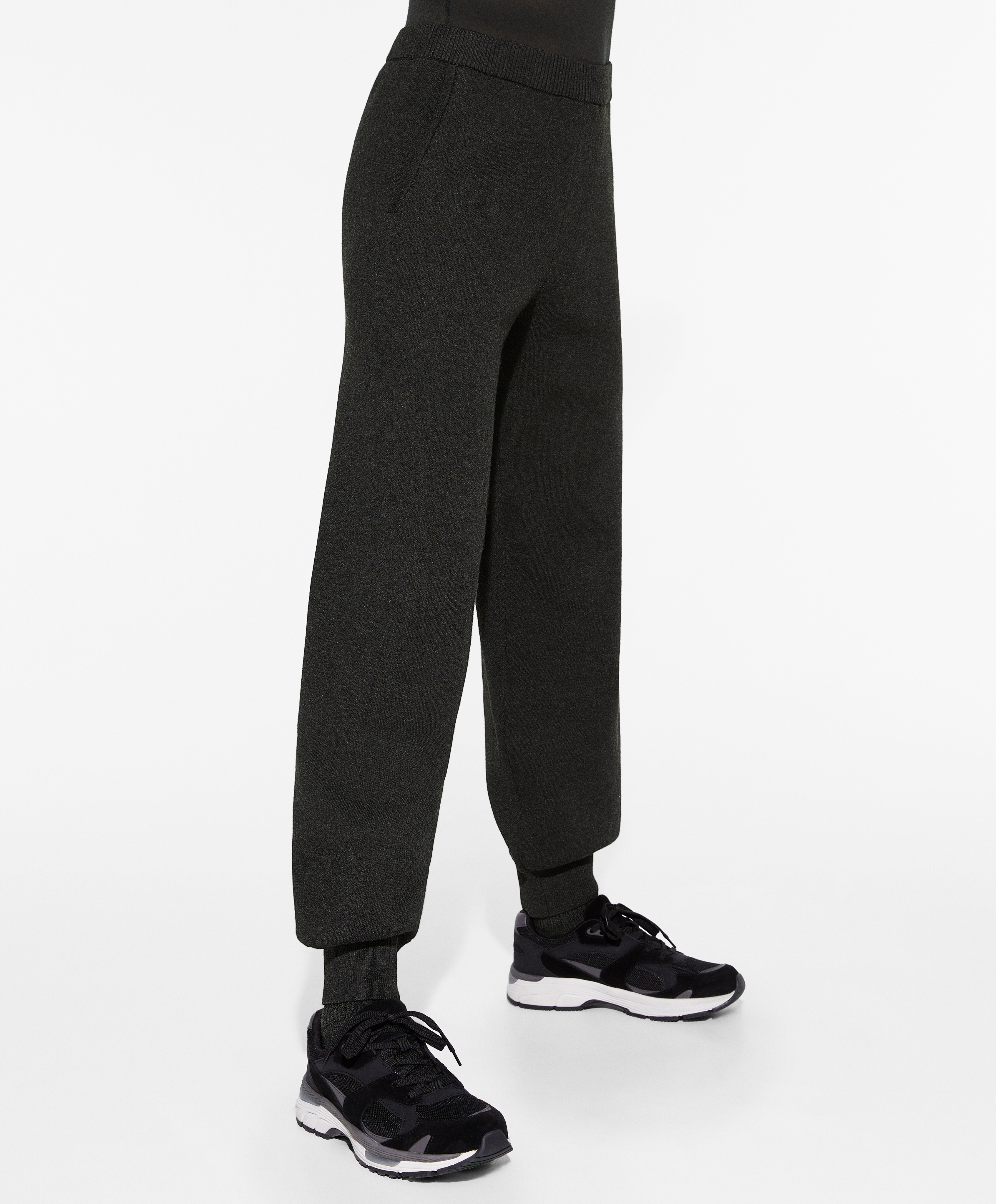 Black store knit joggers