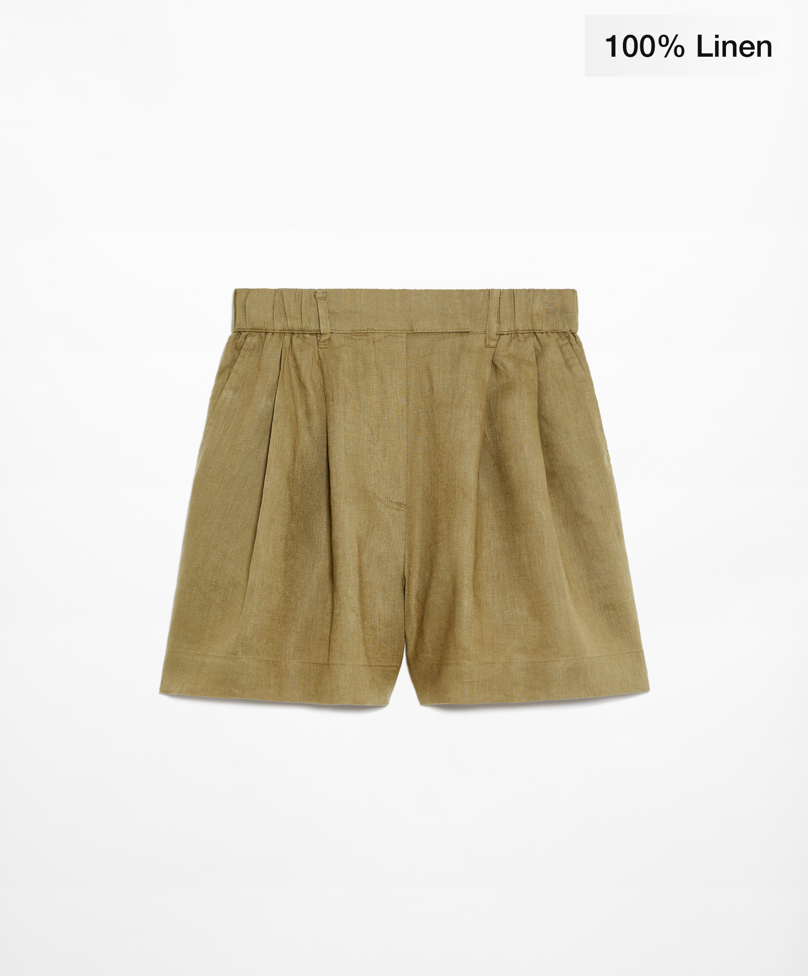 100% linen tailored-fit shorts