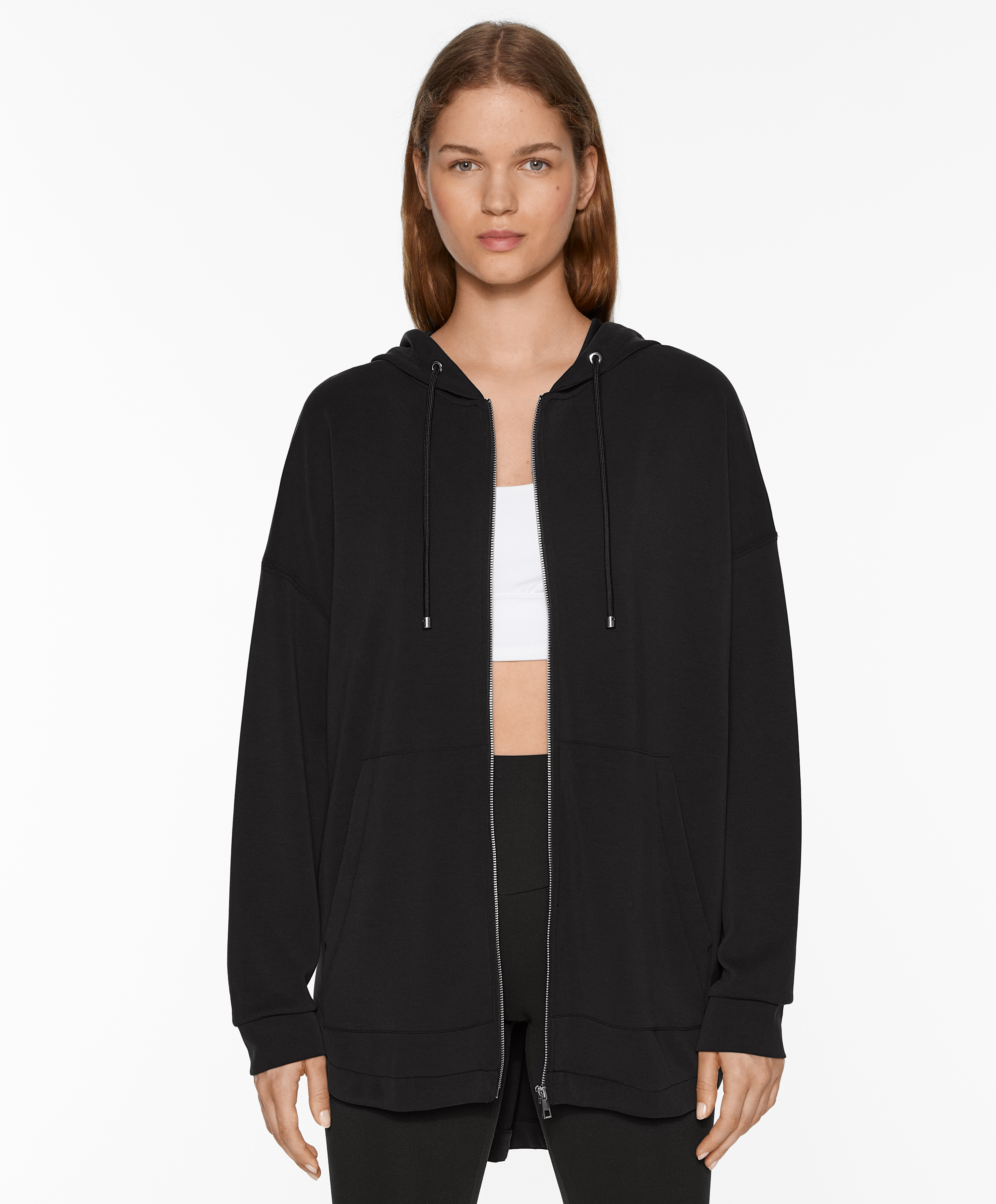 Oversize jacket with modal