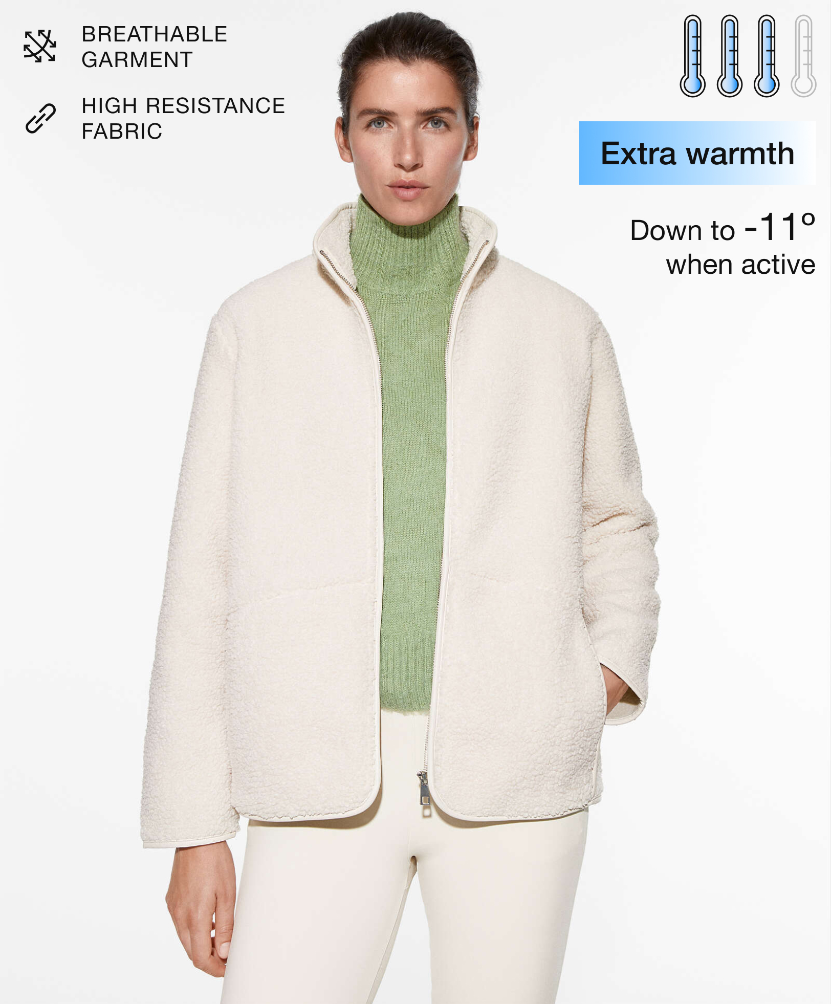 Alerta friorentos: este casaco com aquecimento que liga e desliga da Oysho  é um sonho – NiT