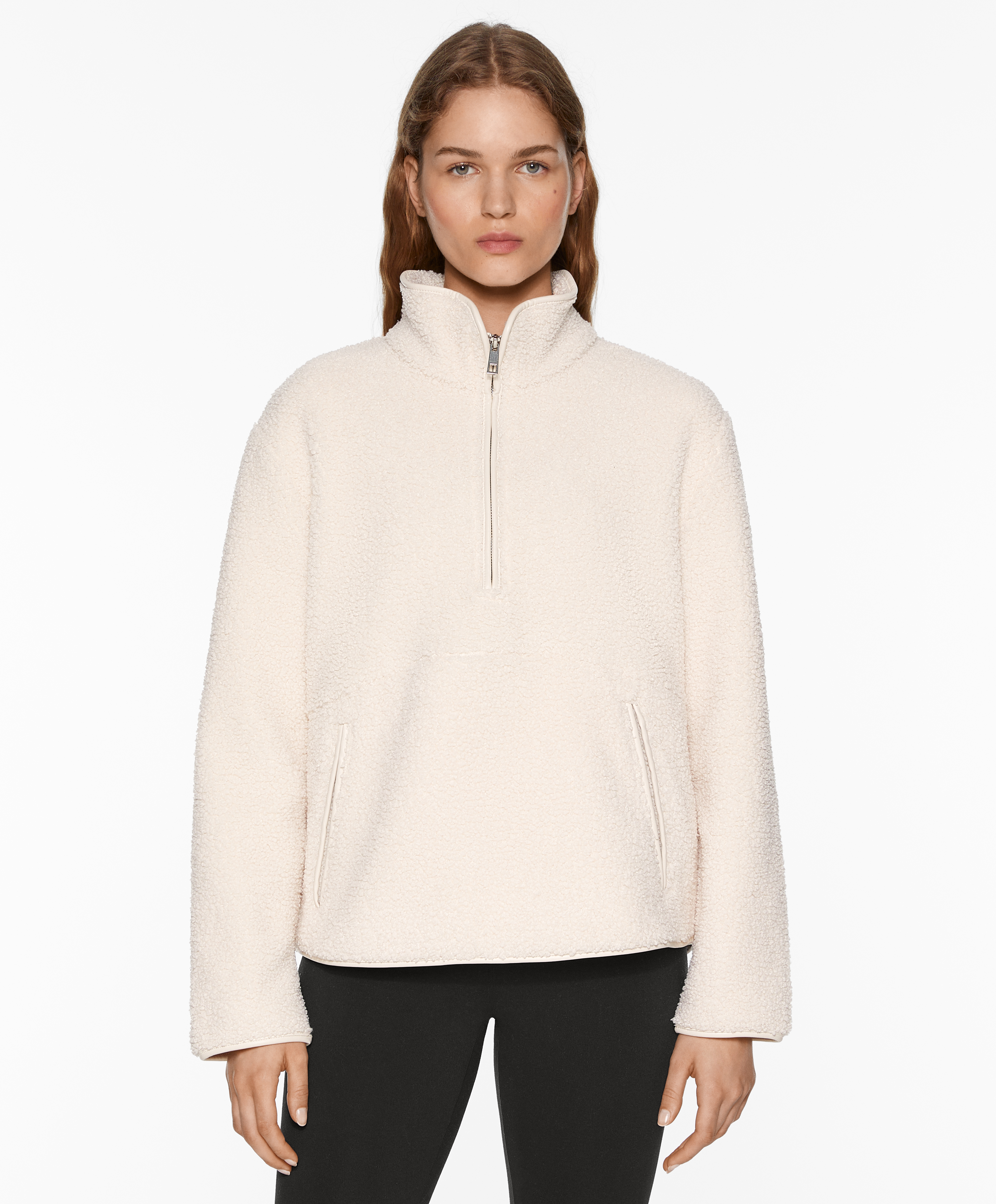 Faux shop sherpa sweatshirt