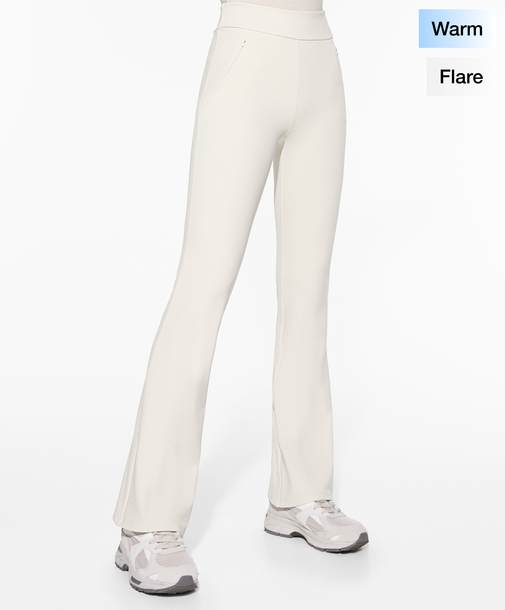 Warm flare trousers