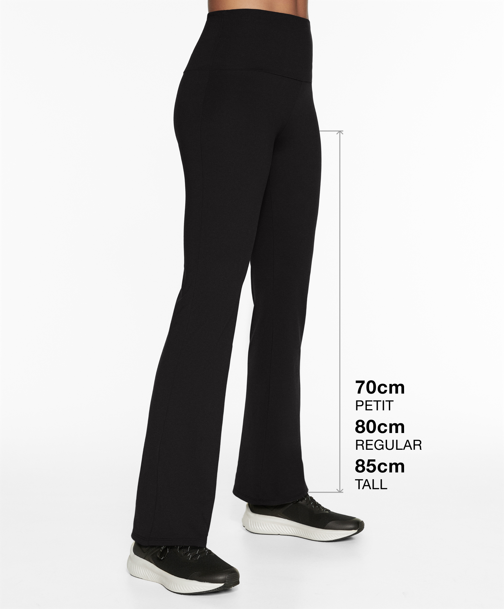 Mesh compressive core control 65 cm ankle-length leggings