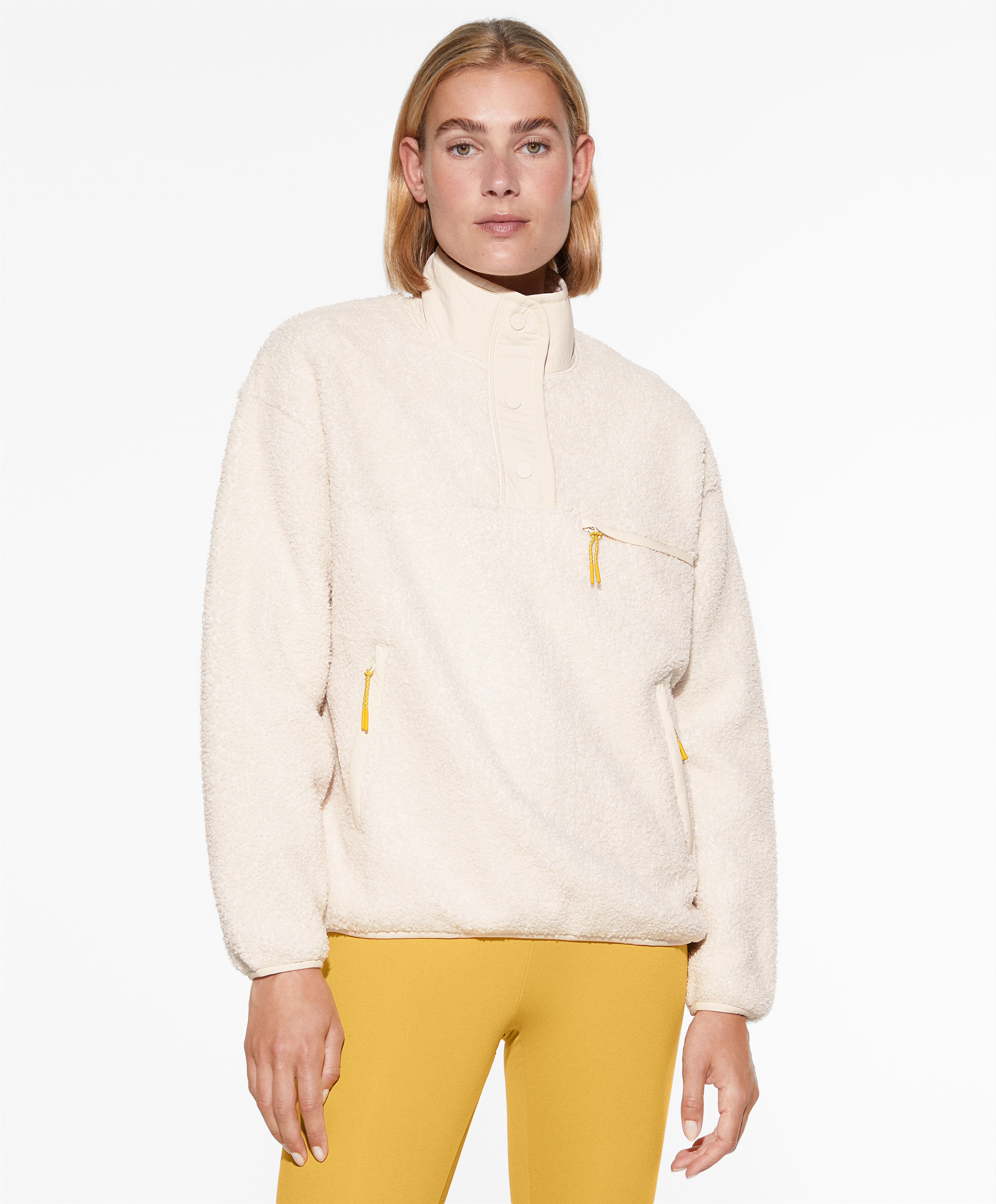 Faux shearling sweatshirt