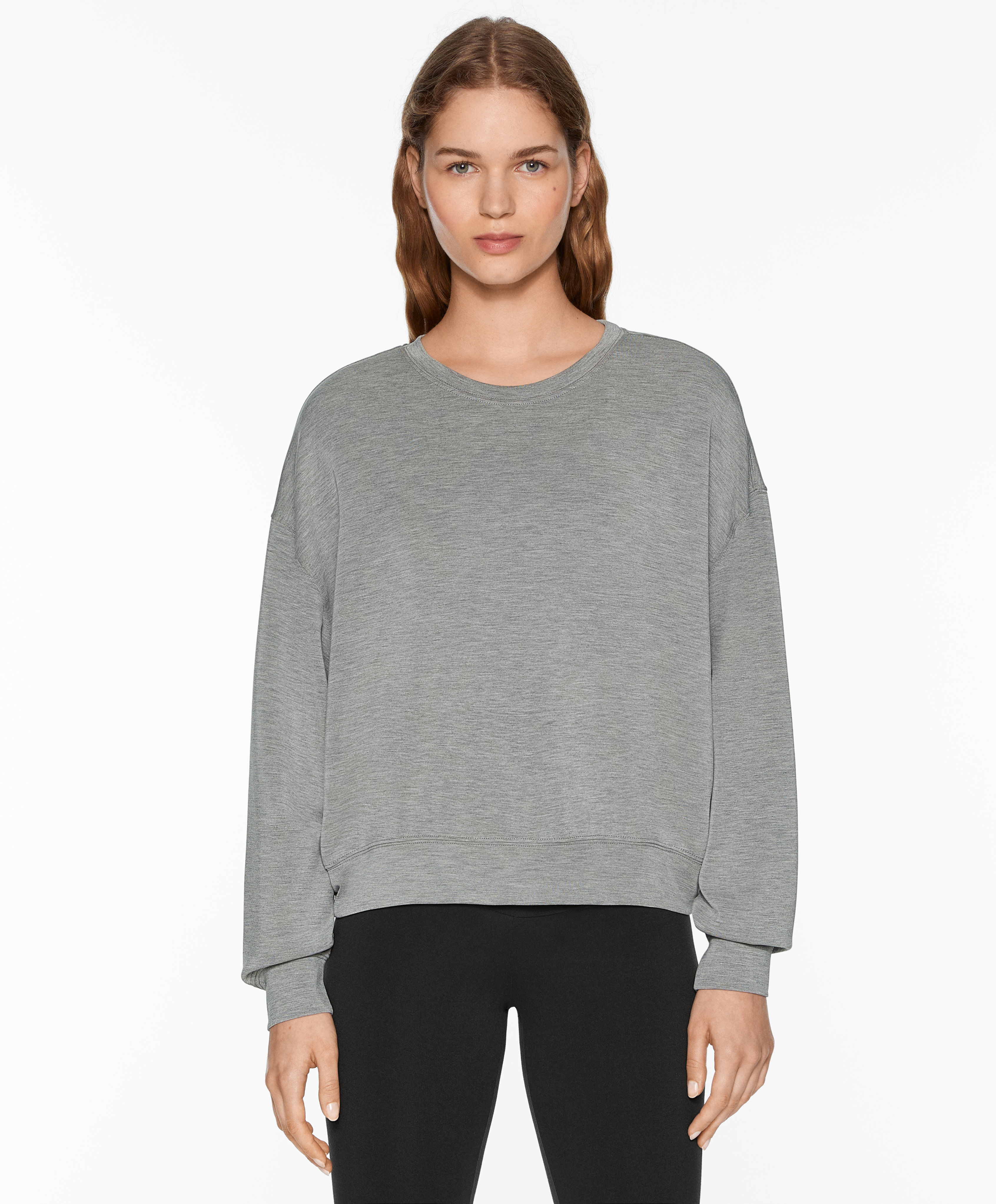 Crop sweatshirt with modal