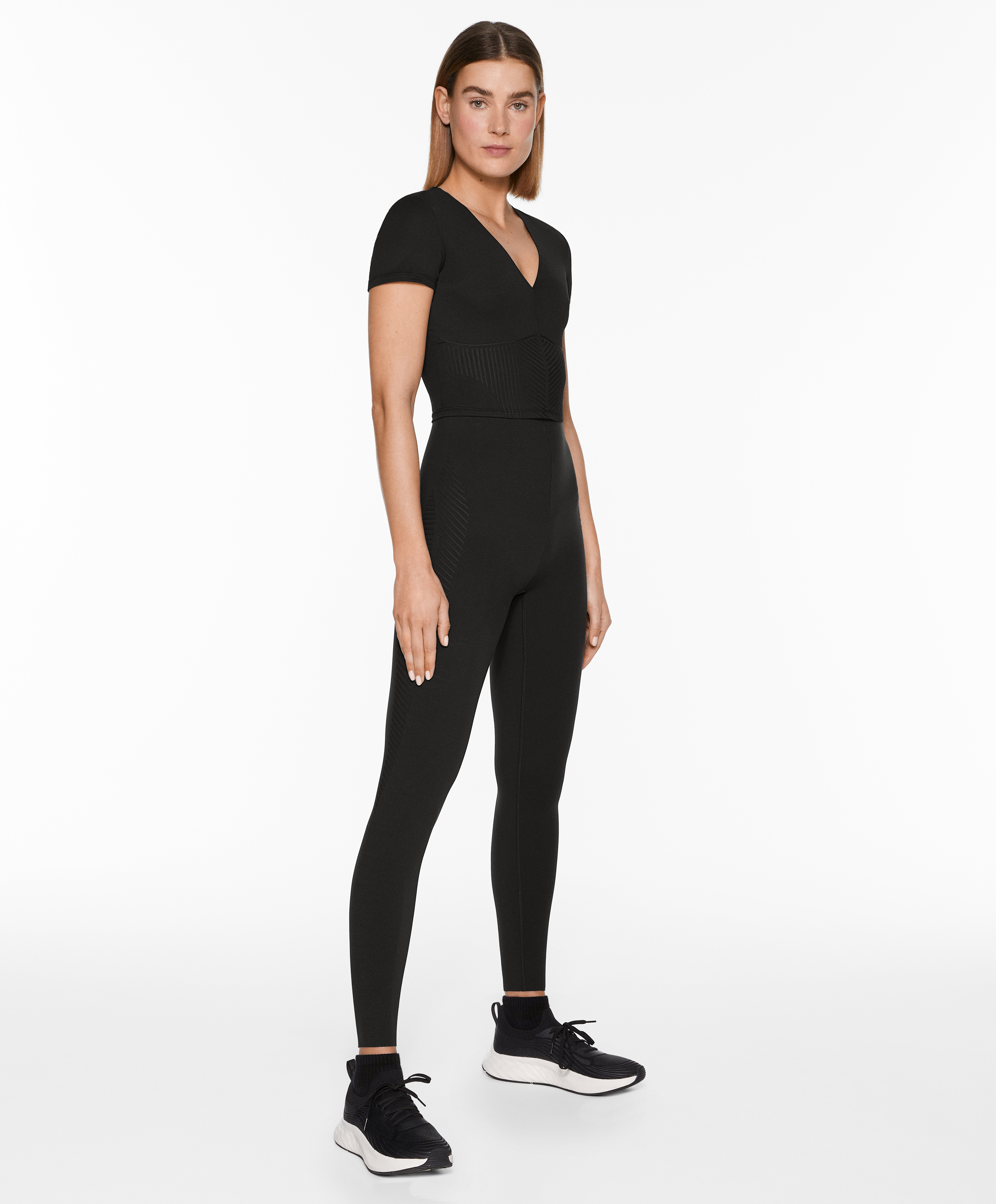 OYSHO COMPRESSIVE ANKLE-LENGTH WITH PIPING - Leggings - Trousers