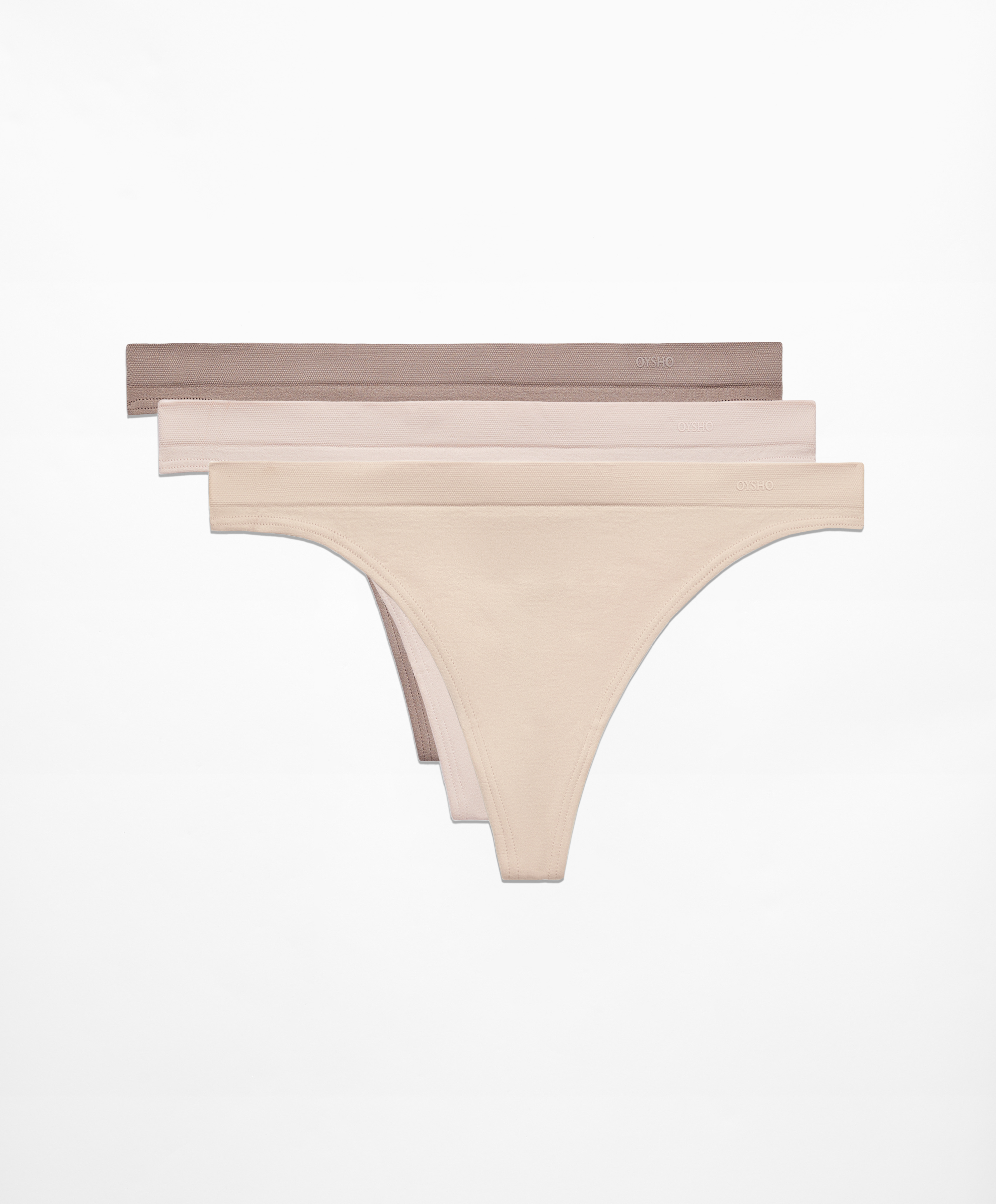 3 seamless soft-touch thongs