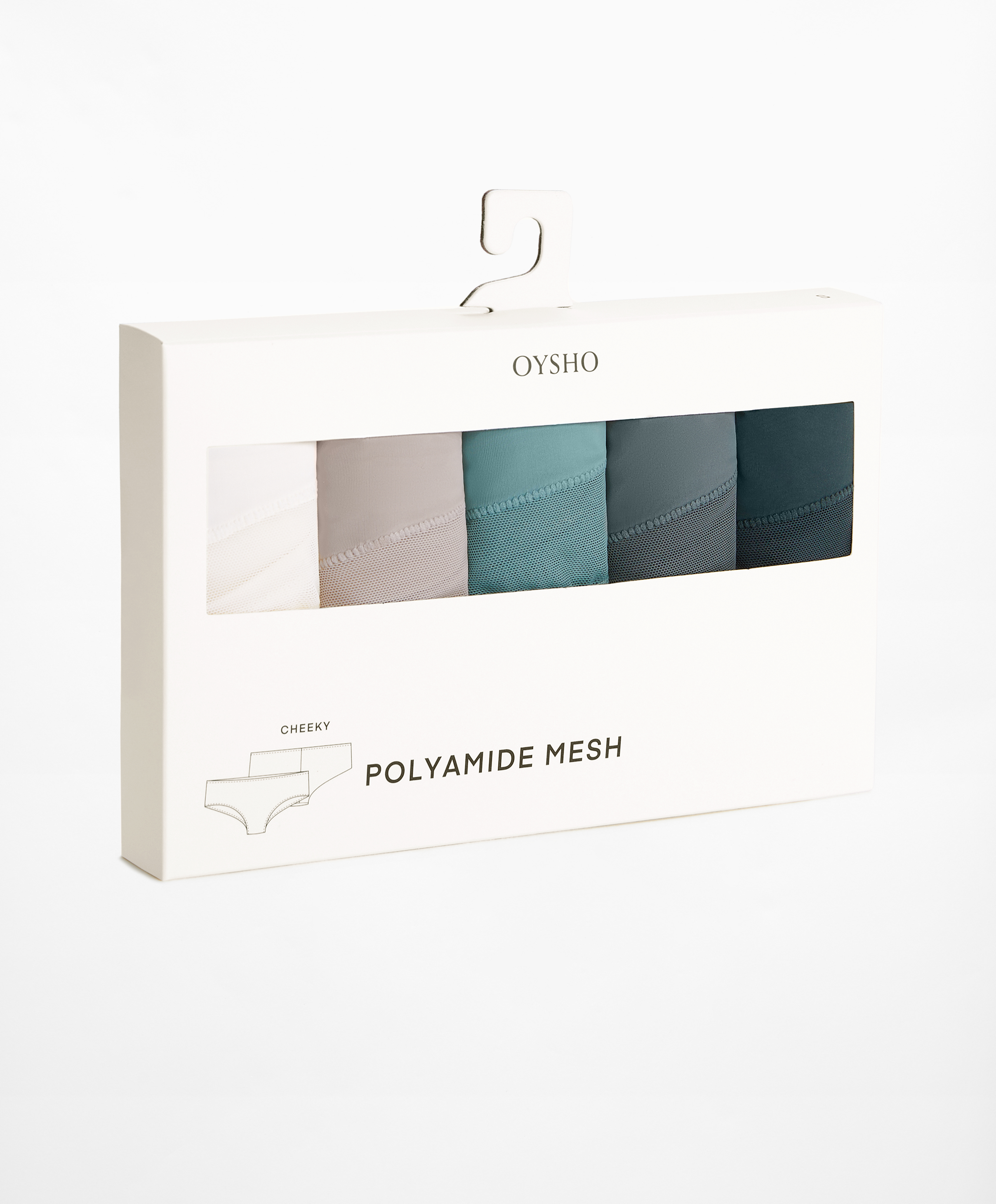 5 mesh polyamide blend cheeky briefs