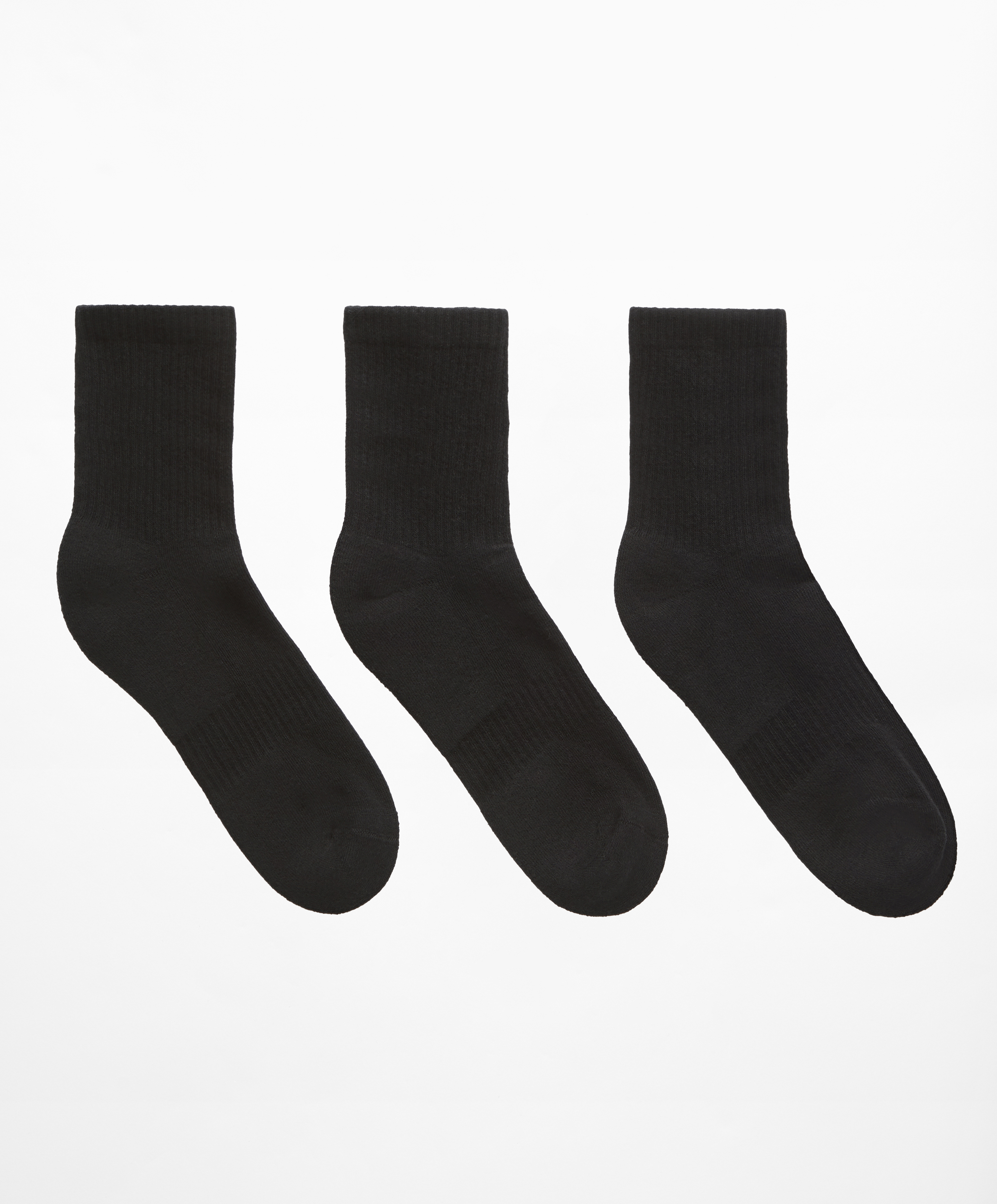 3 pares de calcetines quarter mezcla algodón deportivos