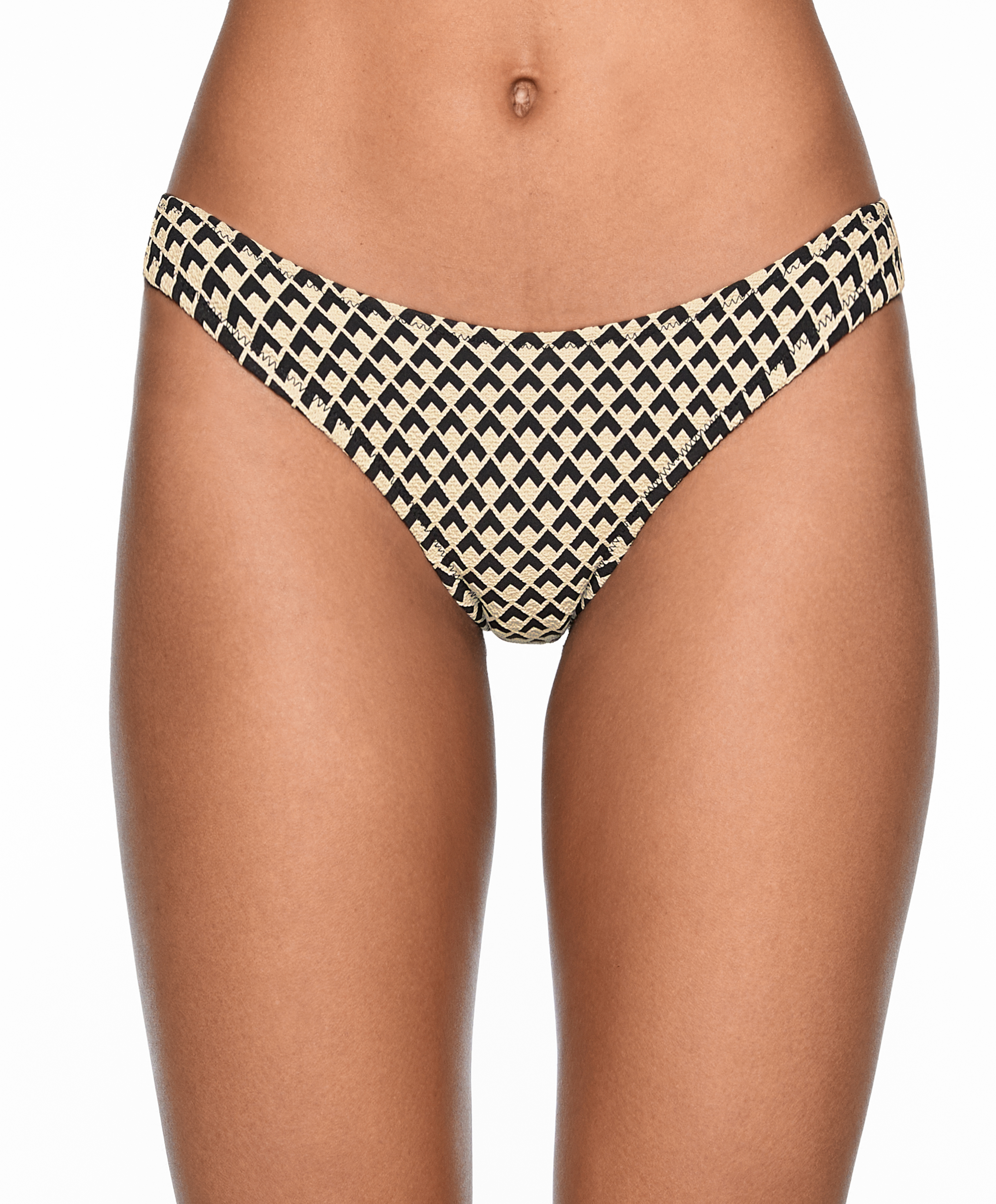 Geometric jacquard medium-coverage U-cut bikini briefs - Sniženja