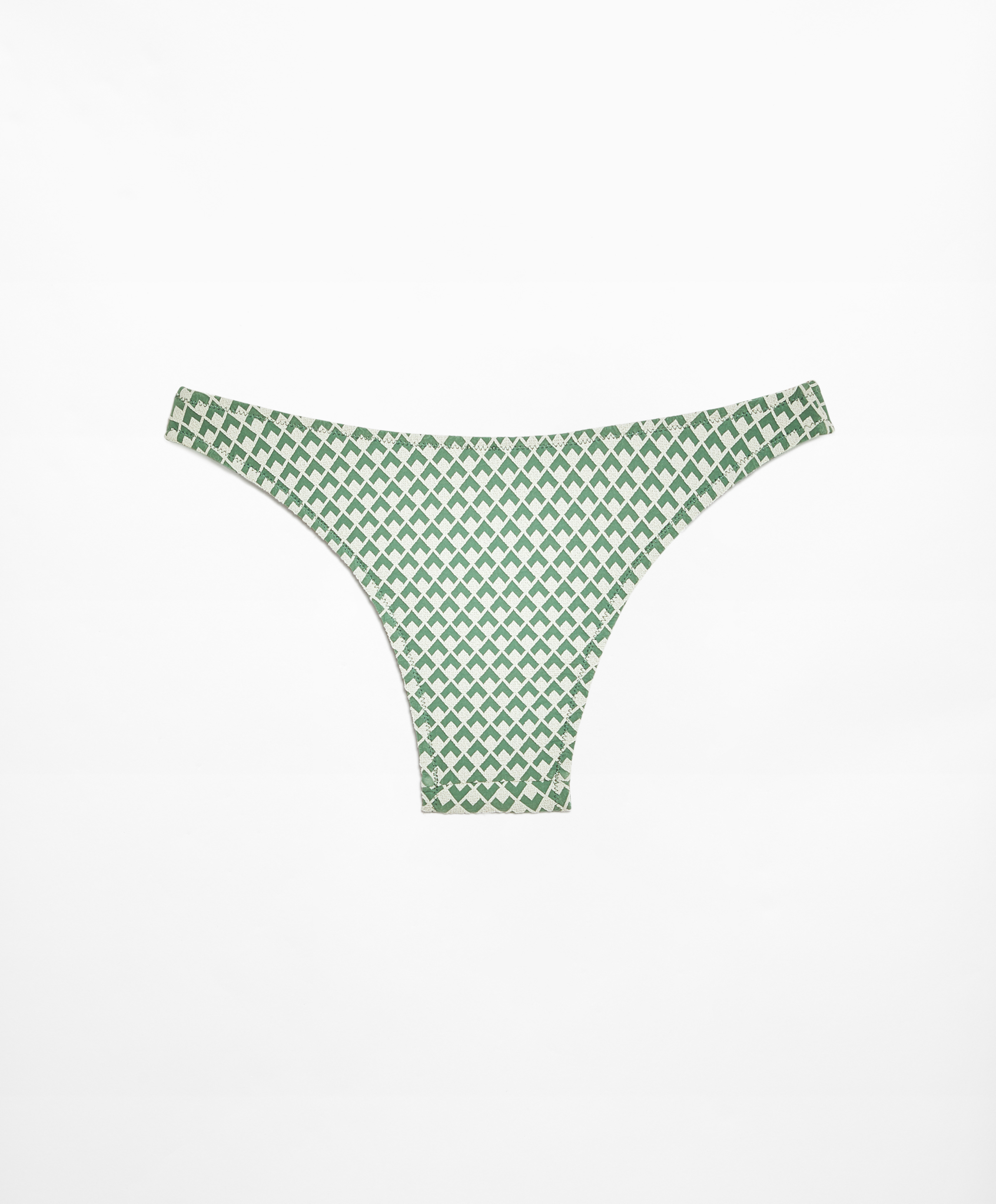 Bikini met U-vorm met halve bedekking en geometrisch jacquard - Uitverkoop