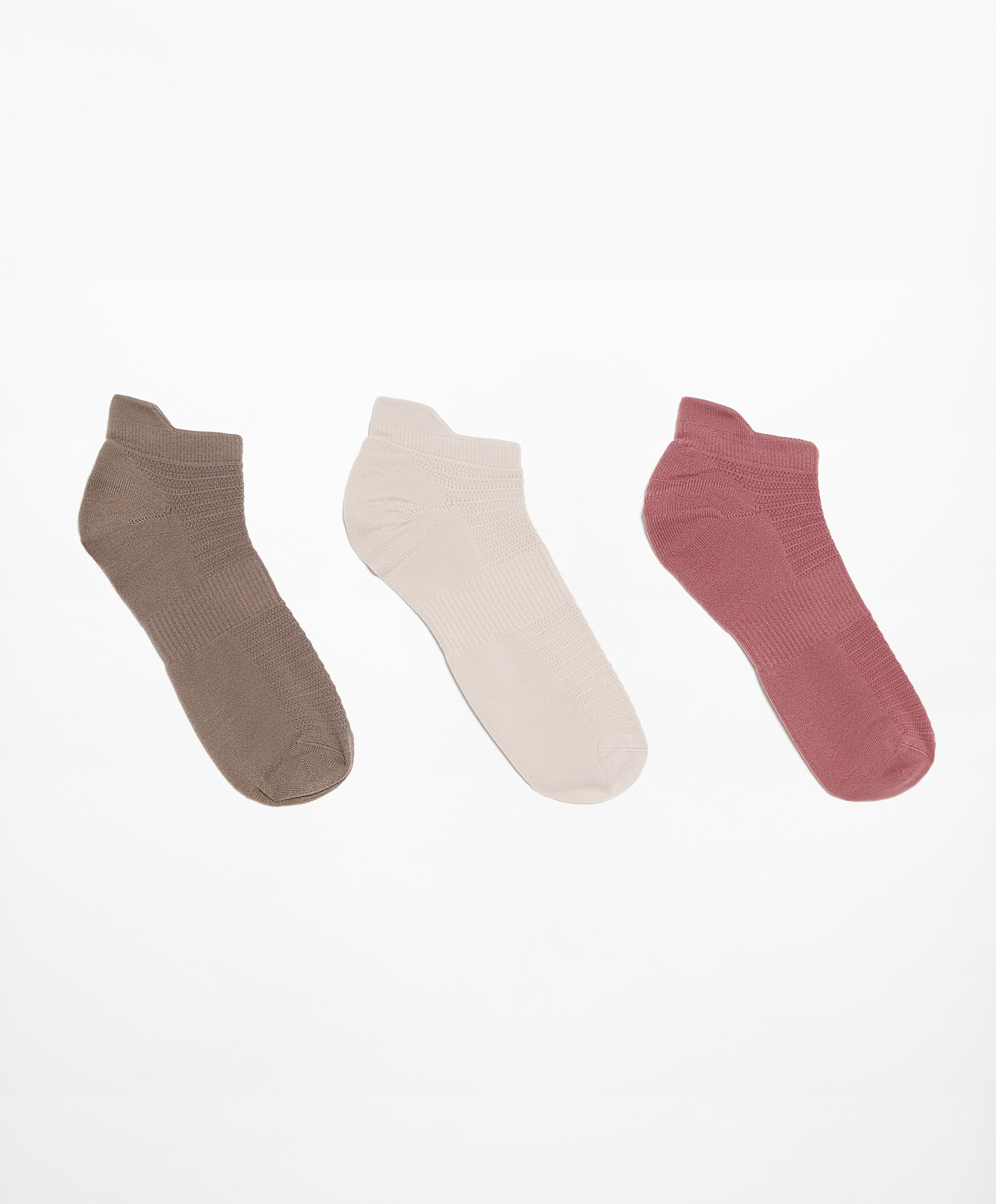 3 pairs of tab polyamide blend sports sneaker socks