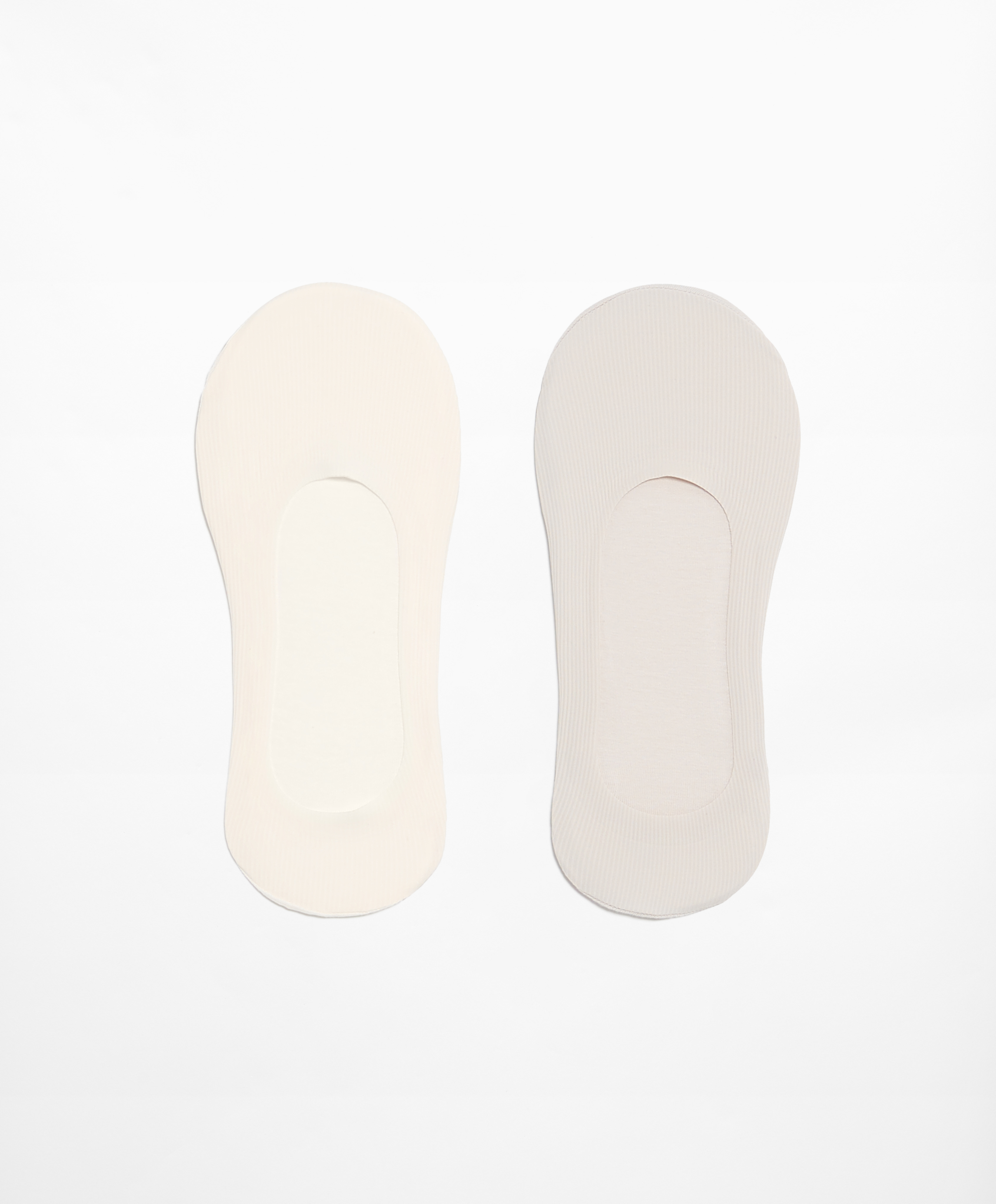 2 pares de calcetines invisibles con microfibra canalé medium cut