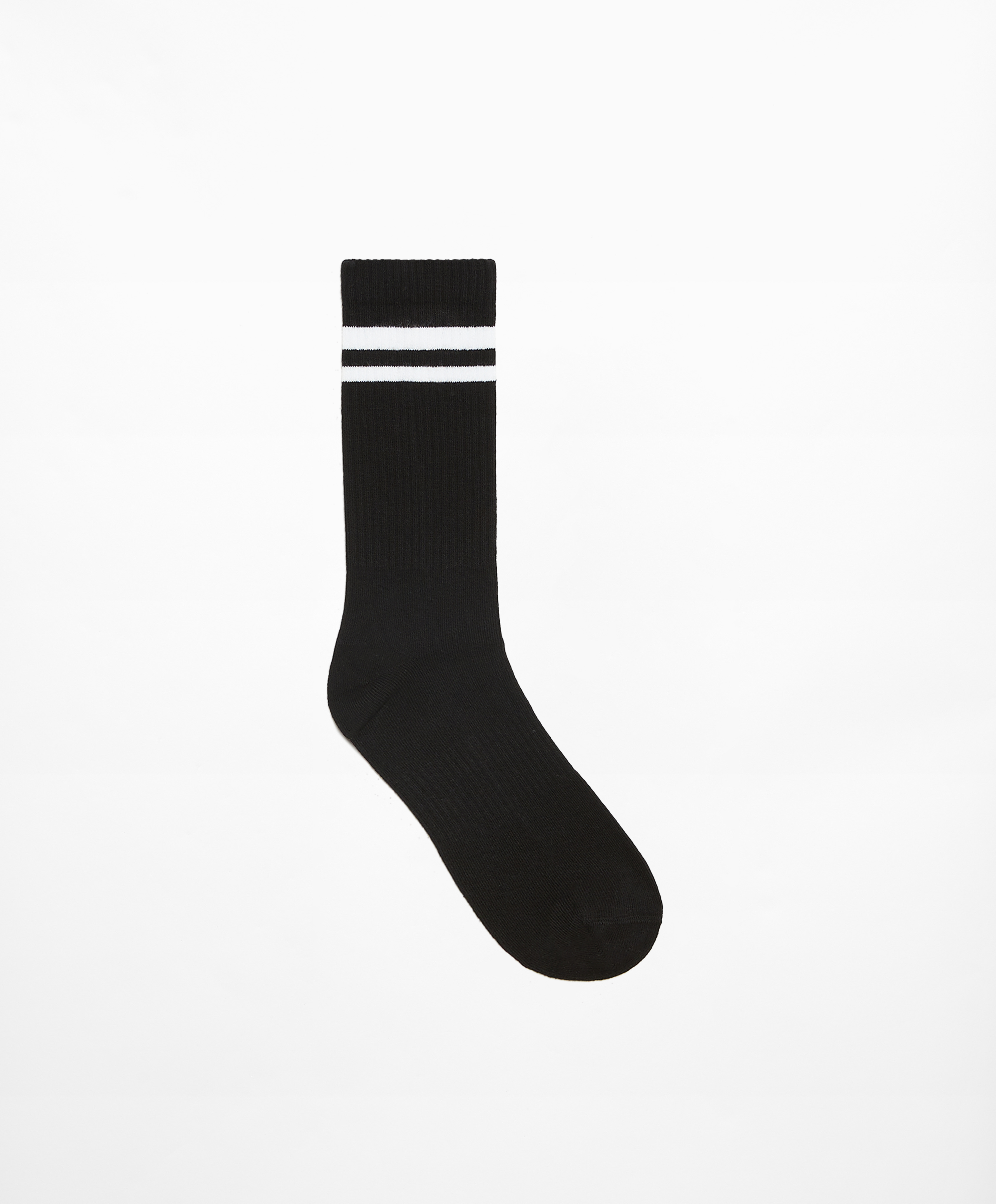 Striped cotton blend classic sport socks