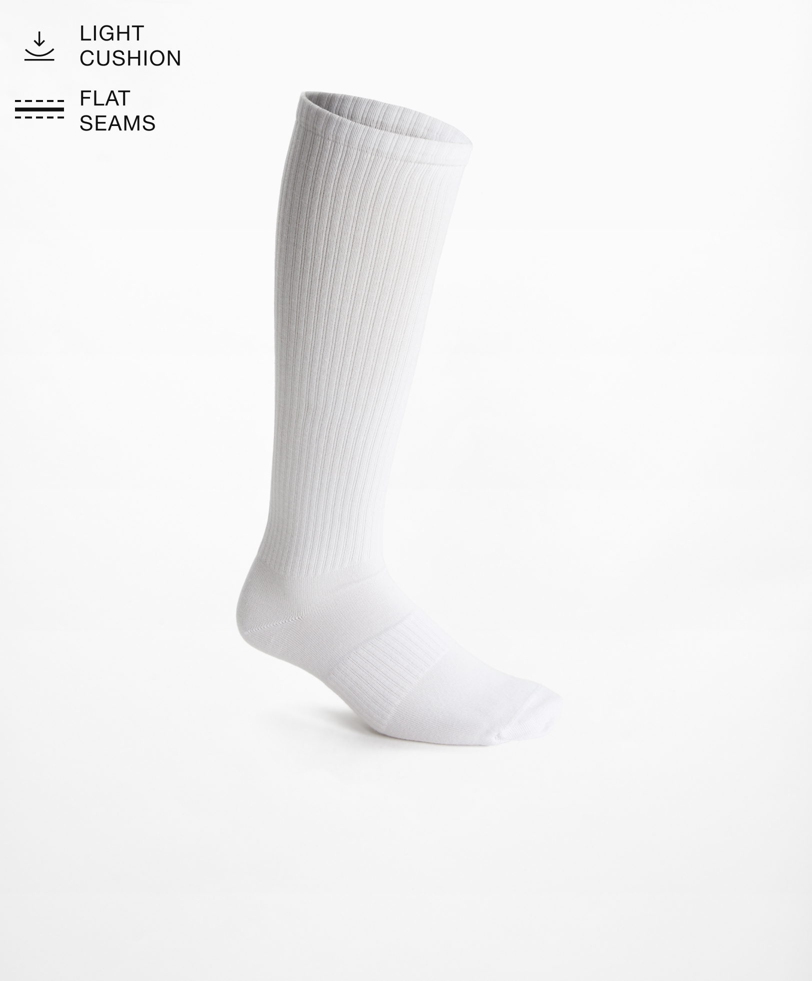 Long ribbed sports socks with cotton