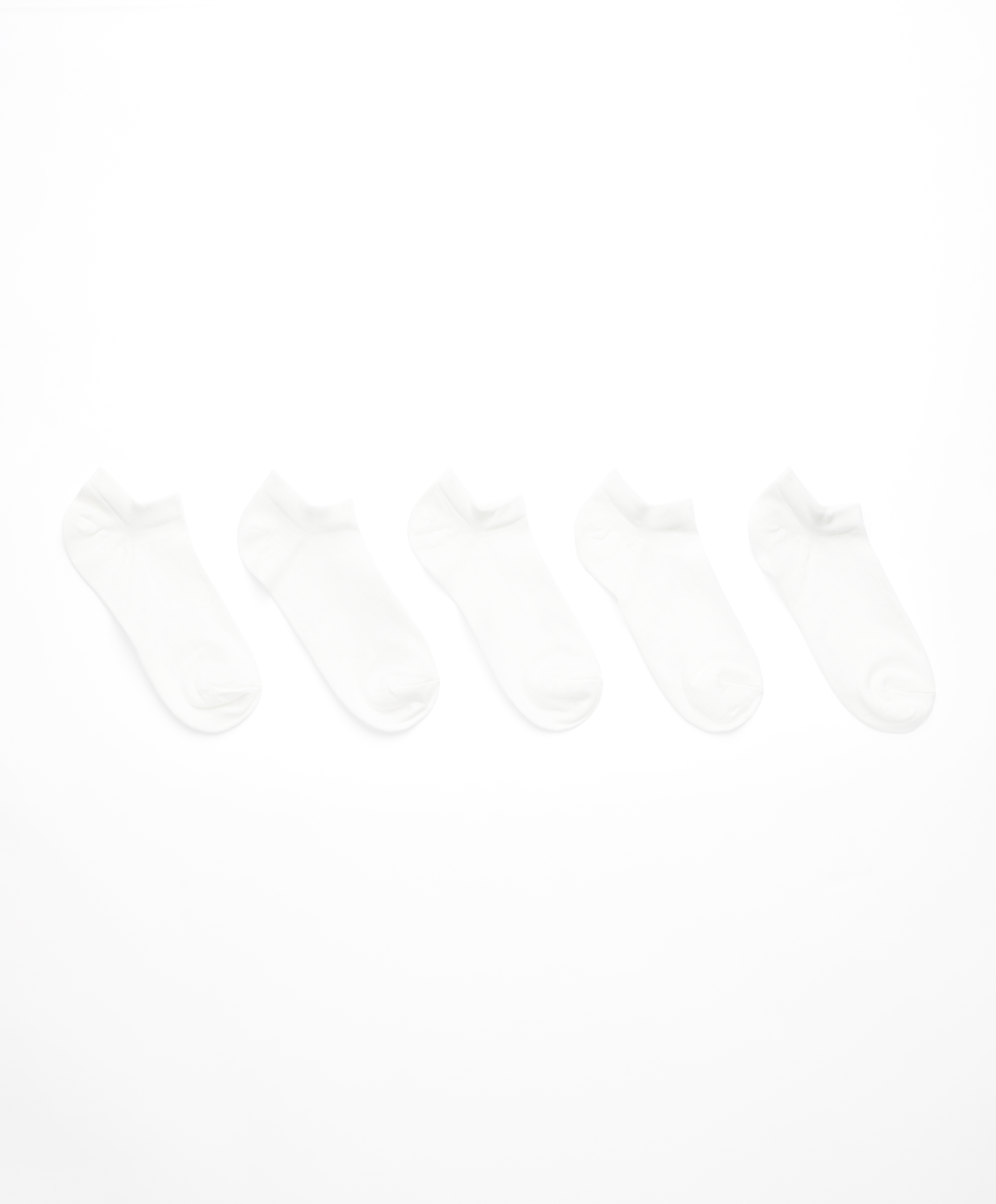 5 paires de socquettes invisibles sneaker en mélange de coton