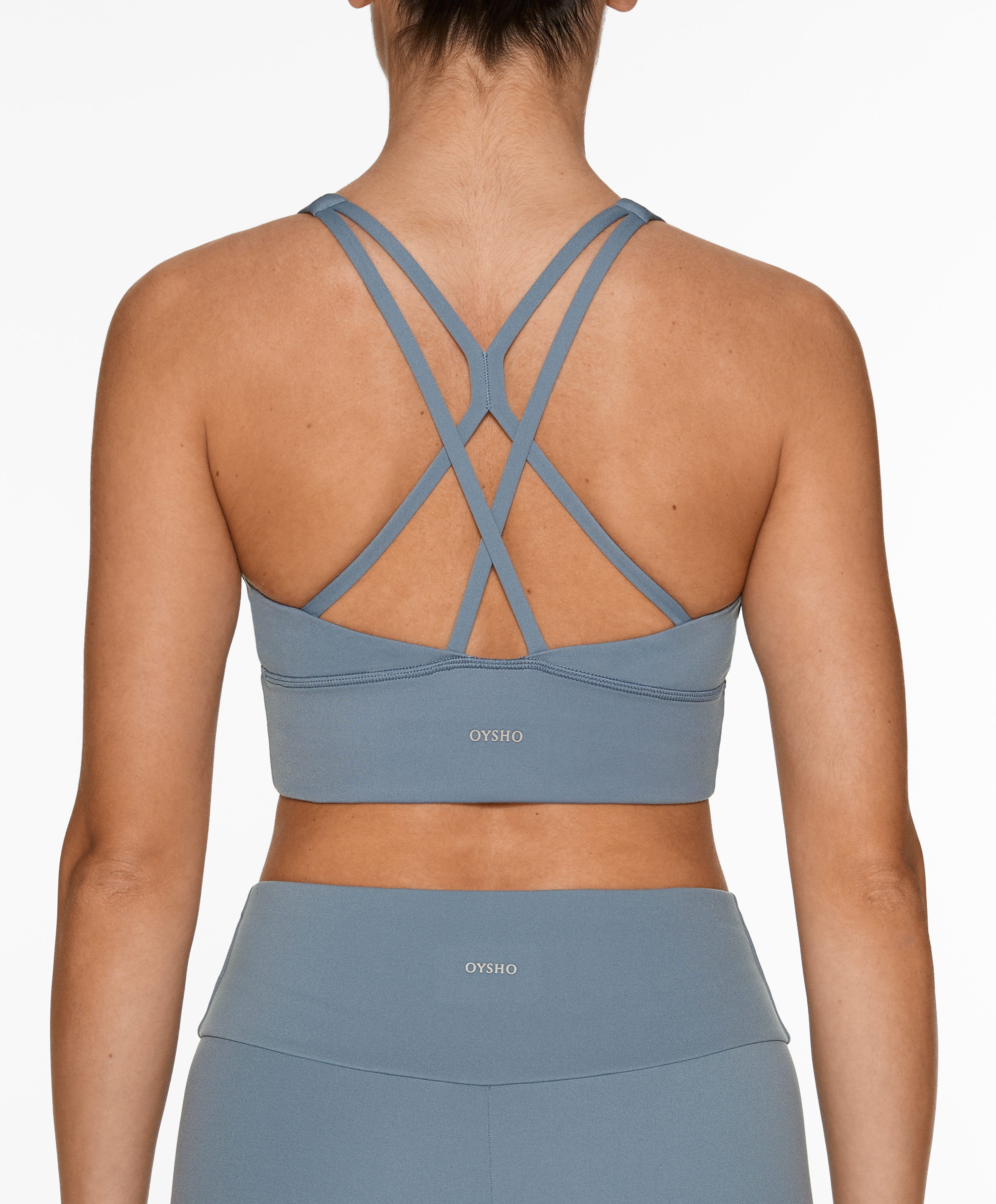 Oysho Medium-support Comfortlux sports bra with cups - 136643345-249