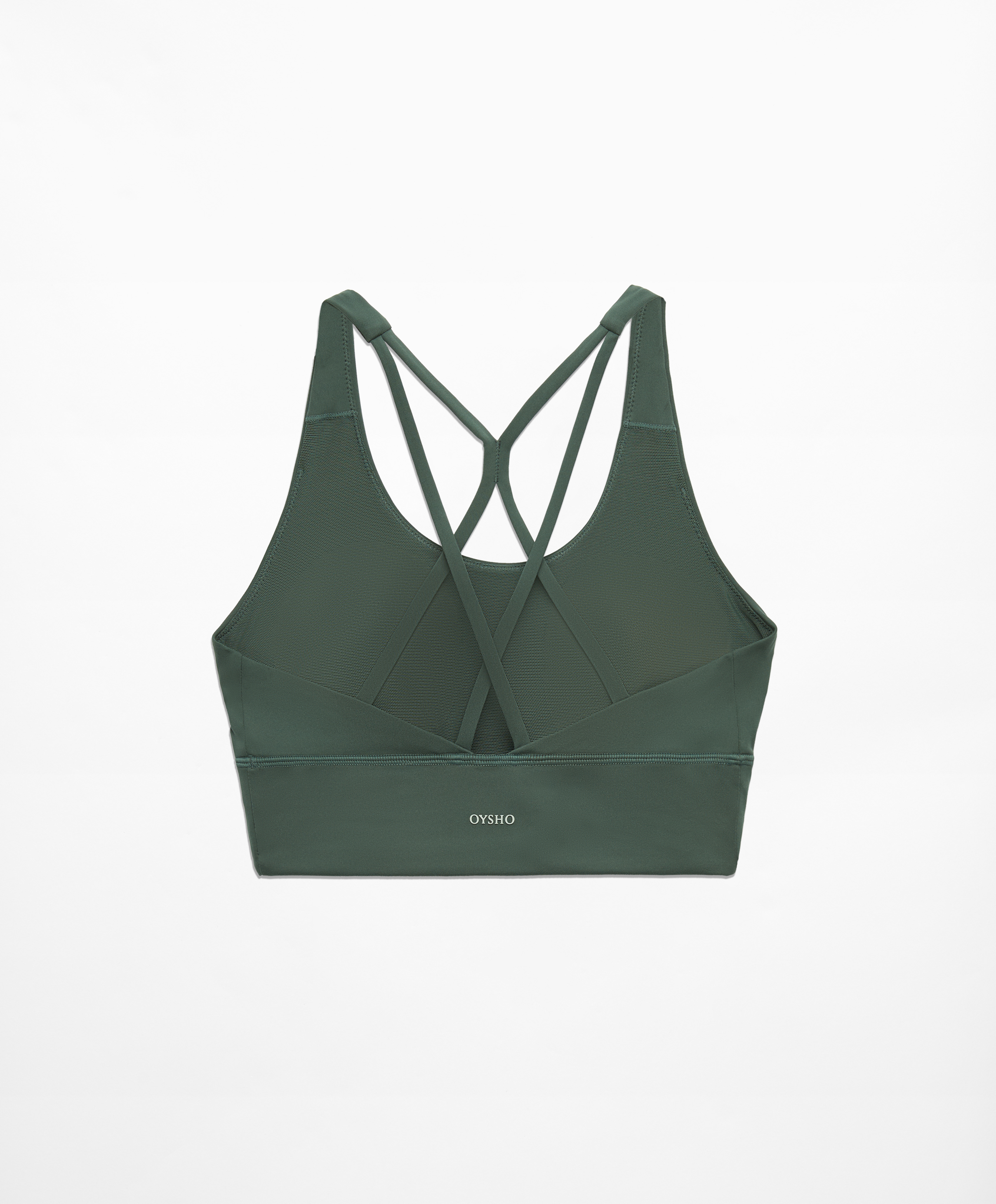 Oysho Medium-support Comfortlux sports bra with cups - 136643345-110