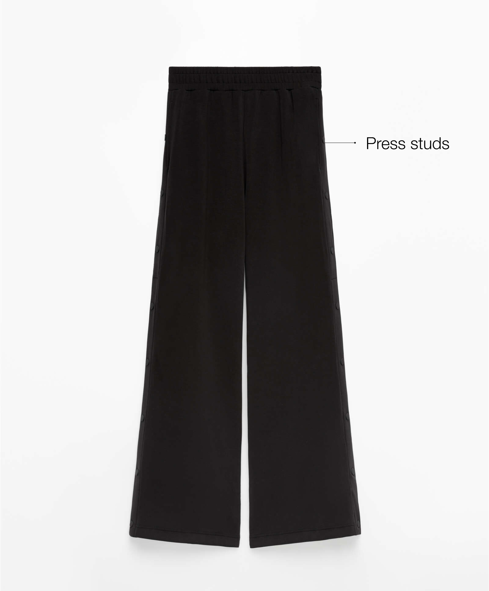 Wide-Leg-Hose mit weichem Modal und Knöpfen