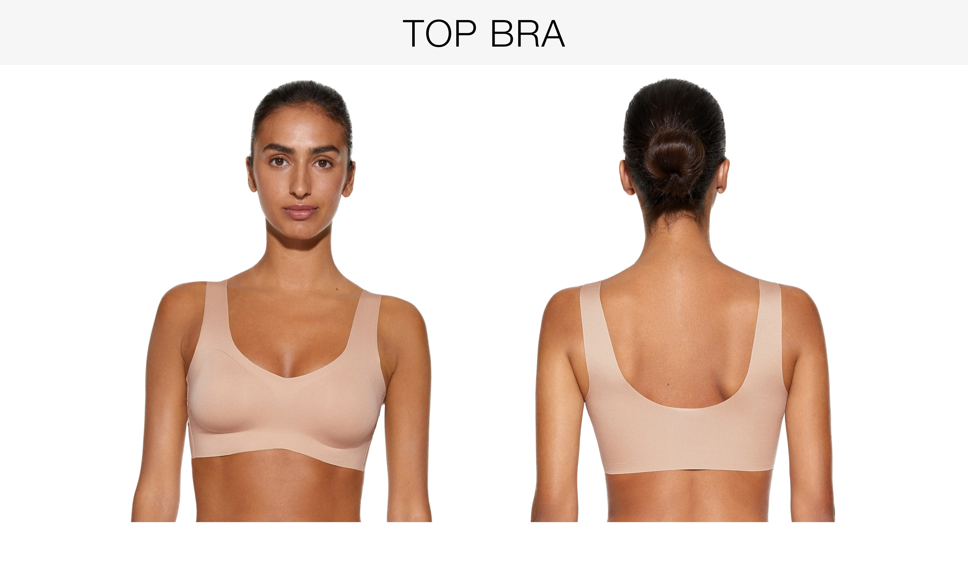 Invisible laser-cut triangle bra