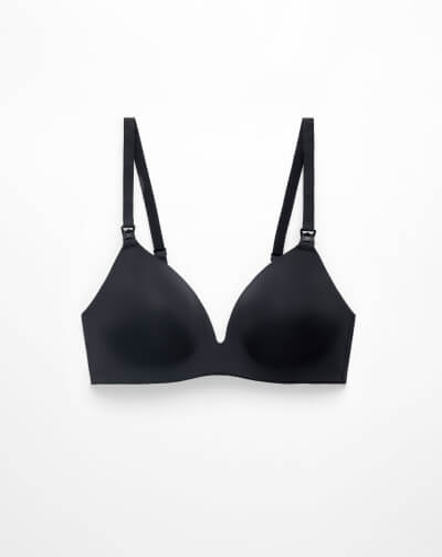 Cotton blend high-cup triangle bra