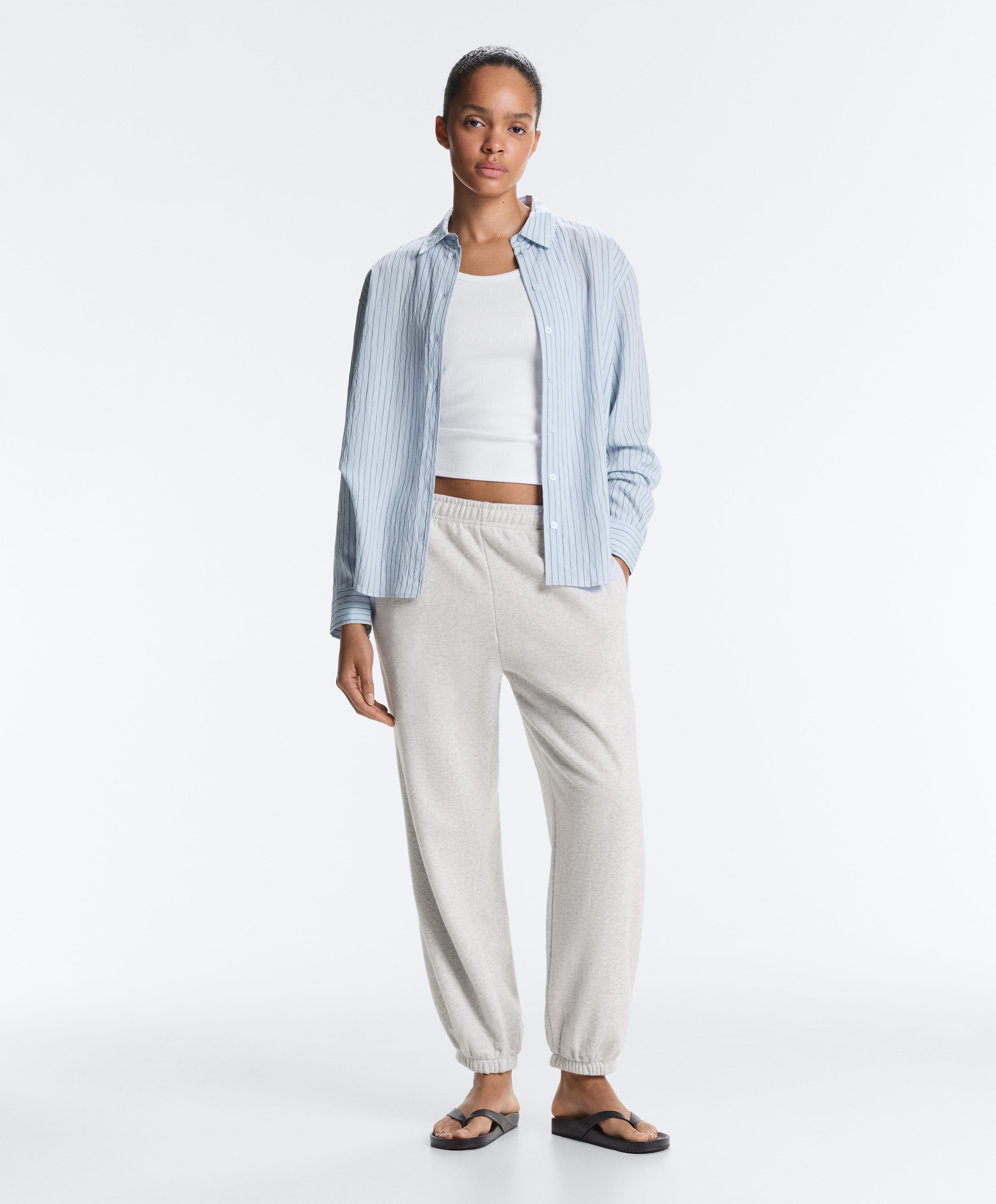 Playera fitted rib tirantes algodón y modal