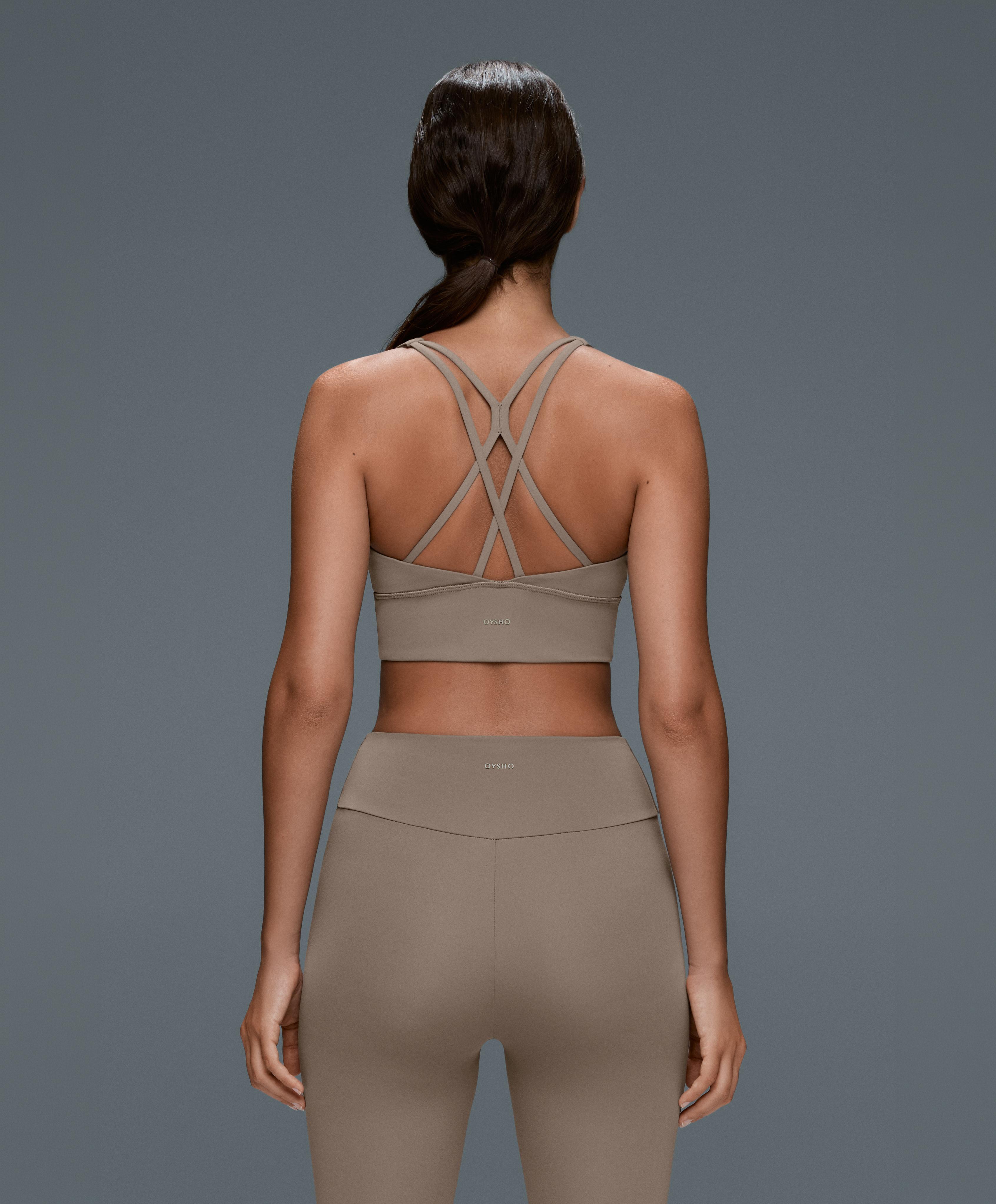 Medium-support Comfortlux sports bra with cups — DARK MINK
