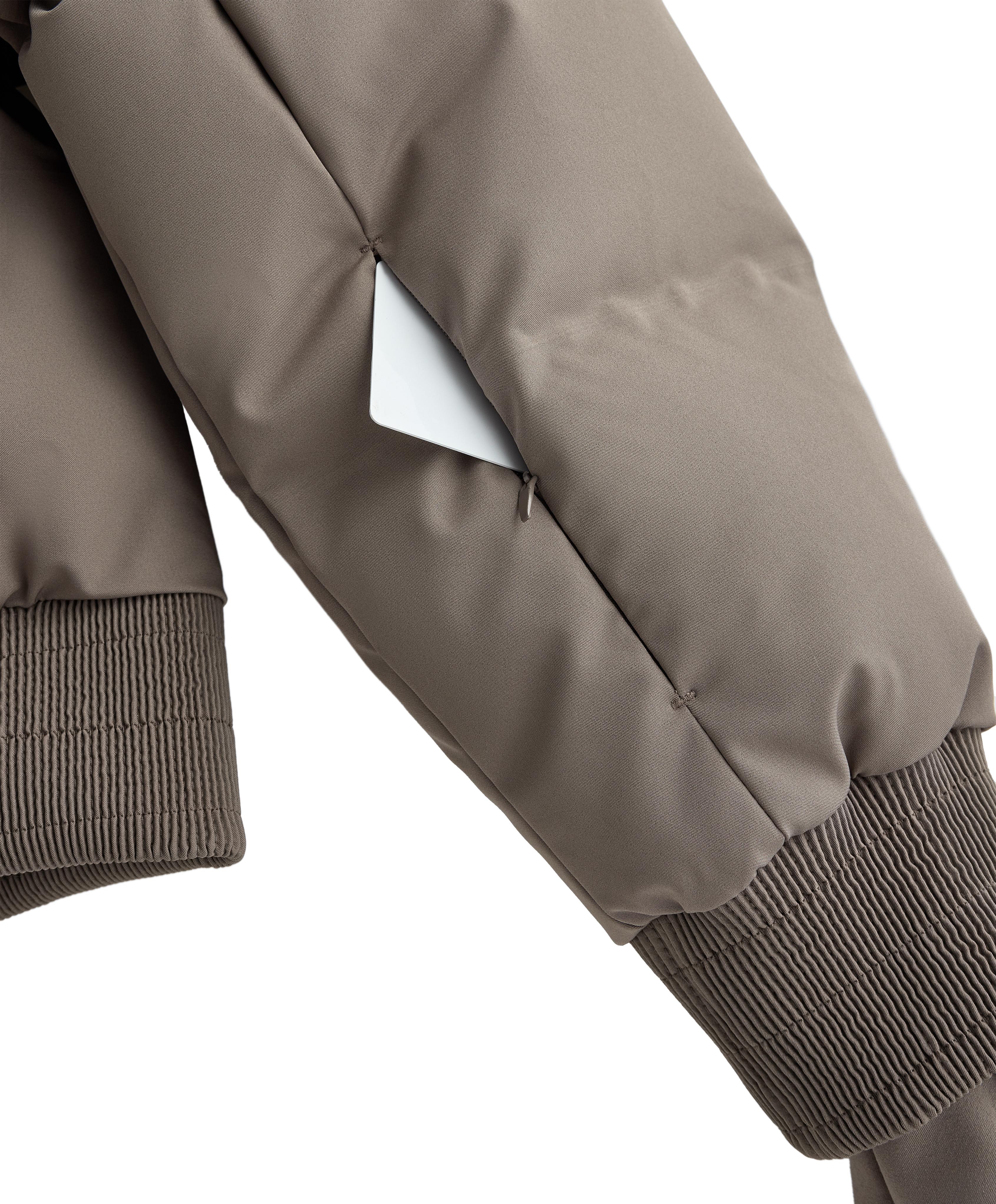 MINARDI PIUME SKI water-resistant 80% down and 20% feather jacket — DARK TAUPE