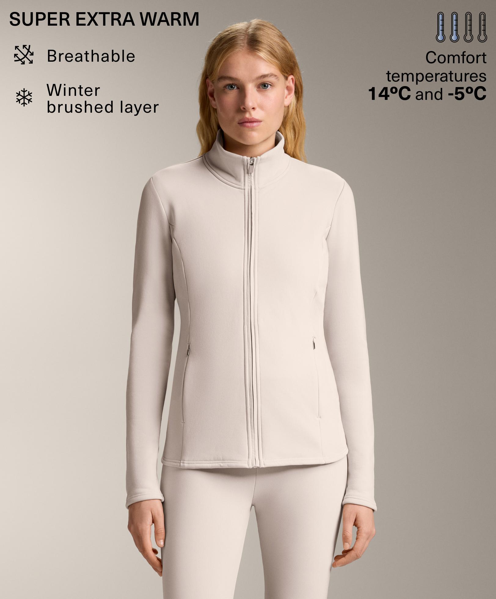 Long super extra warm seamless technical jacket