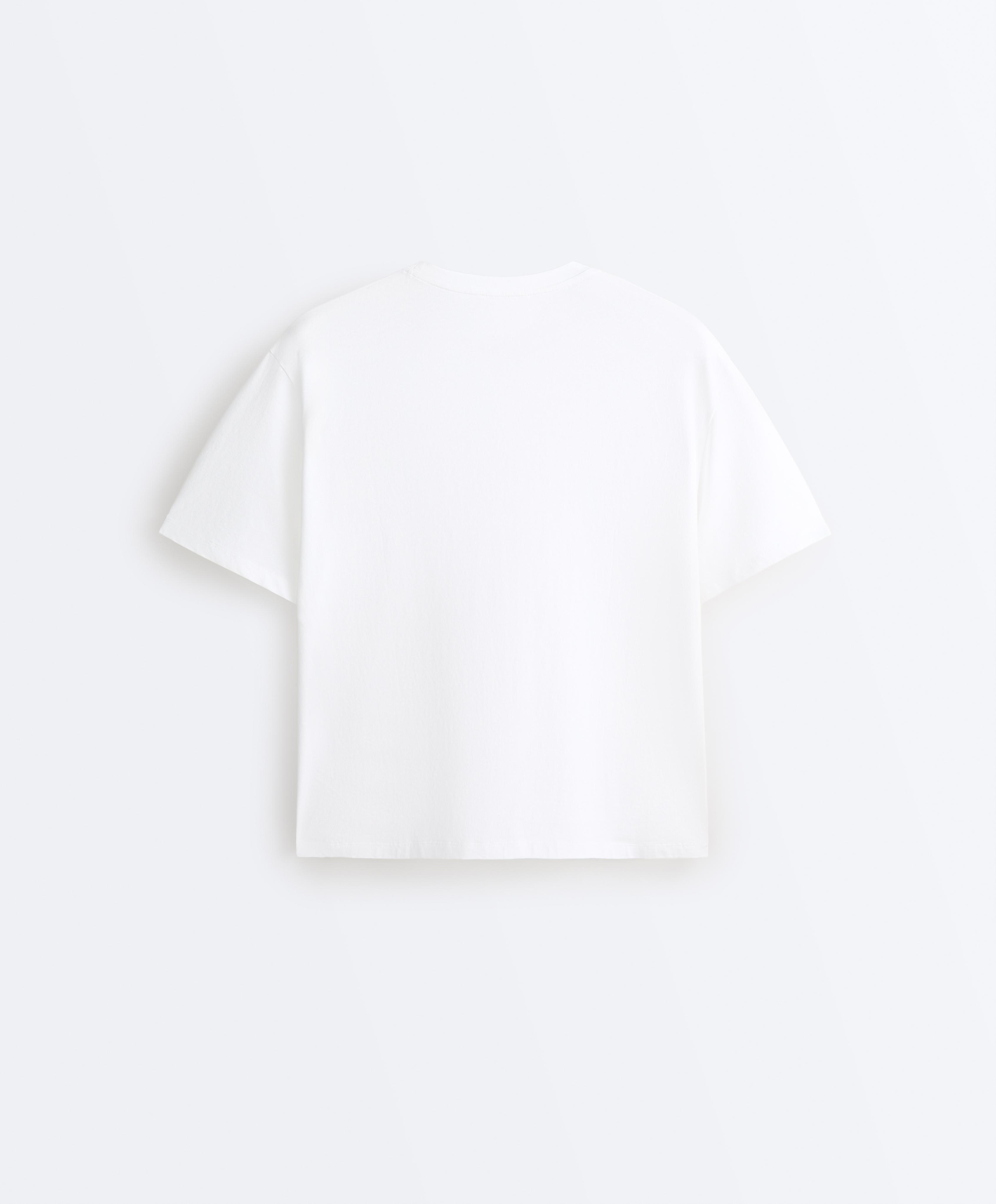 Boxy cotton blend T-shirt London — WHITE 