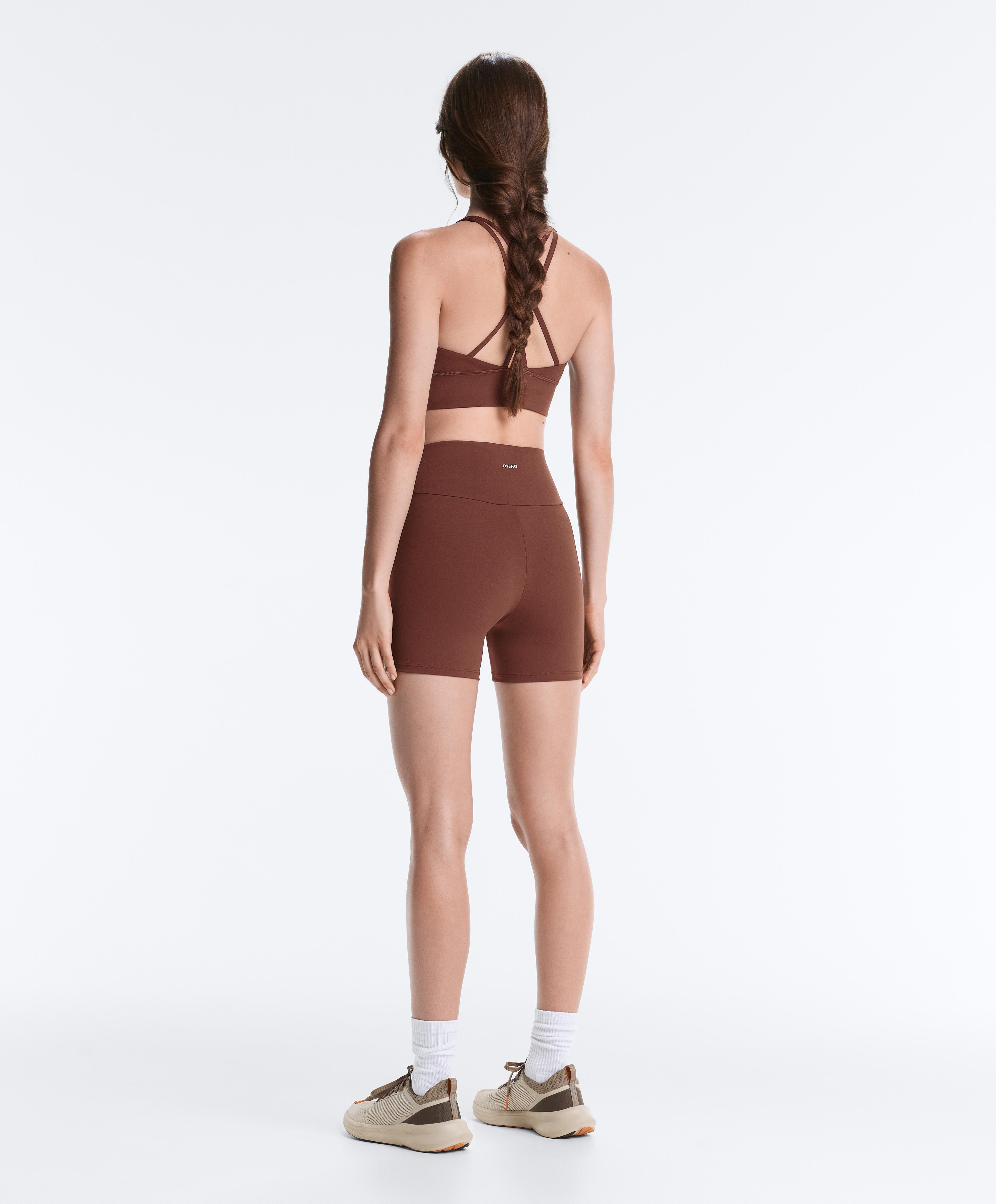 Comfortlux high-waisted 10cm hot pants — TERRACOTTA