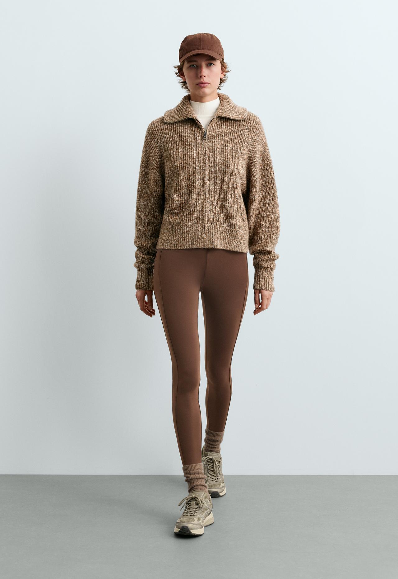Cable-knit jacket — CARAMEL