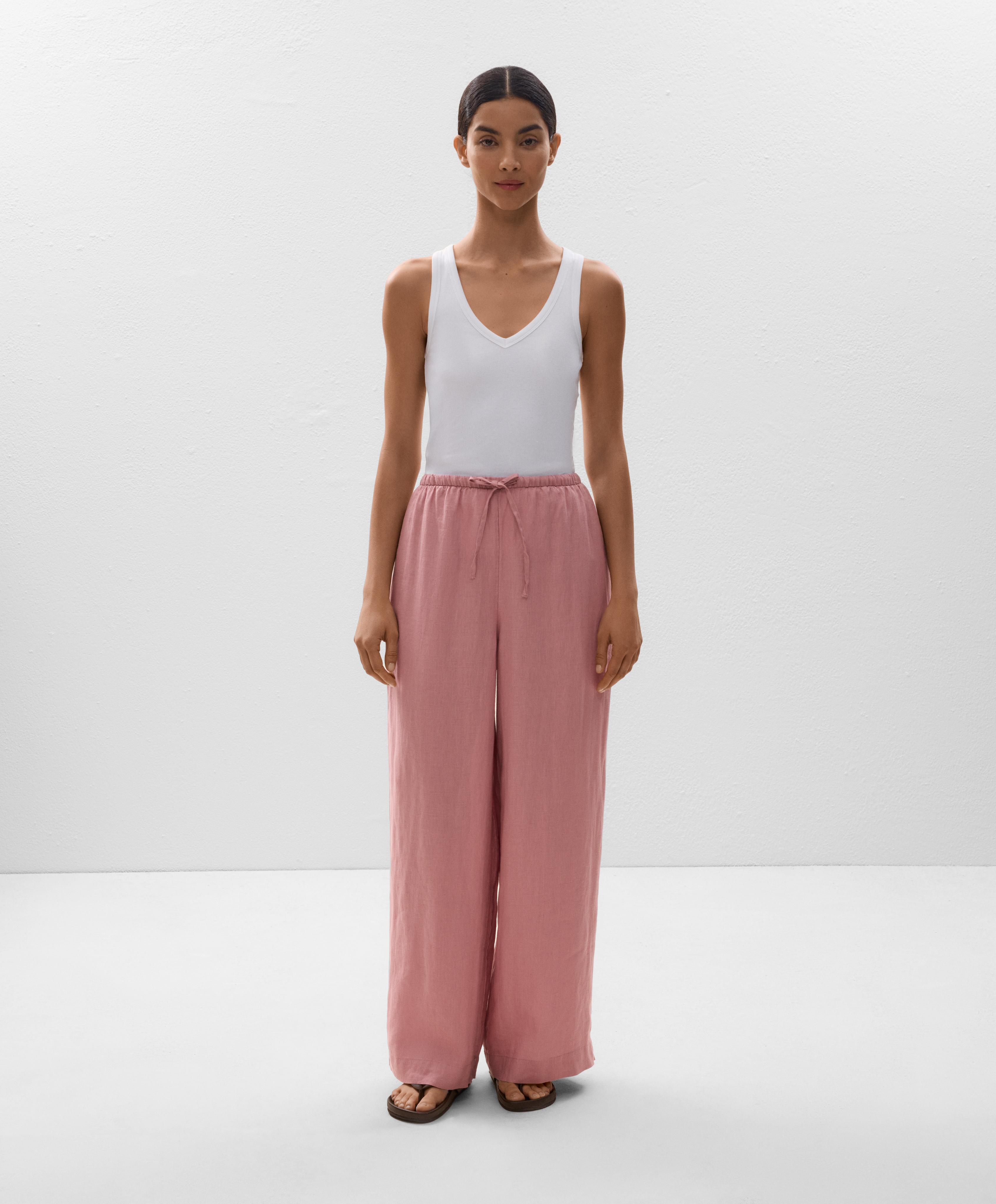 Široke ravne hlače od 100% lana - Sniženja Široke ravne hlače od 100% lana - Sniženja