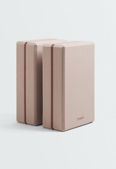 Yoga block pack — BEIGE-PINK 2
