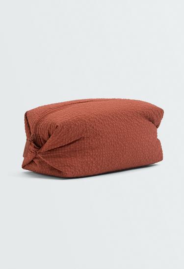 Textured wash bag — TERRACOTTA 2