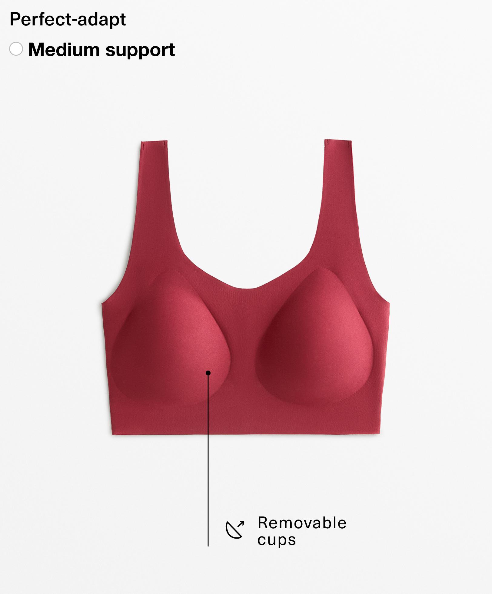 Perfect-adapt medium-support sports bra with cups