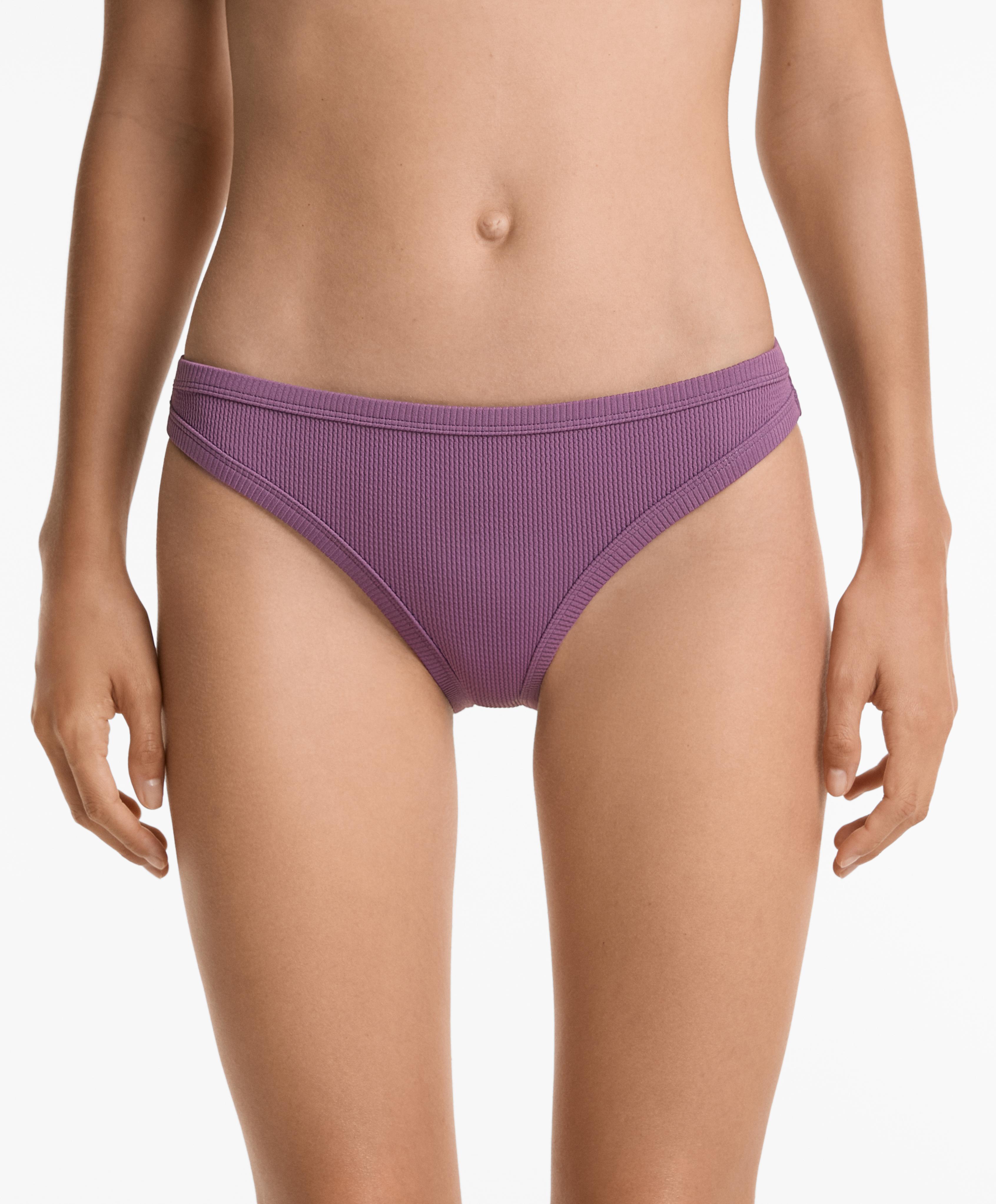 Bas de bikini classique en rib
