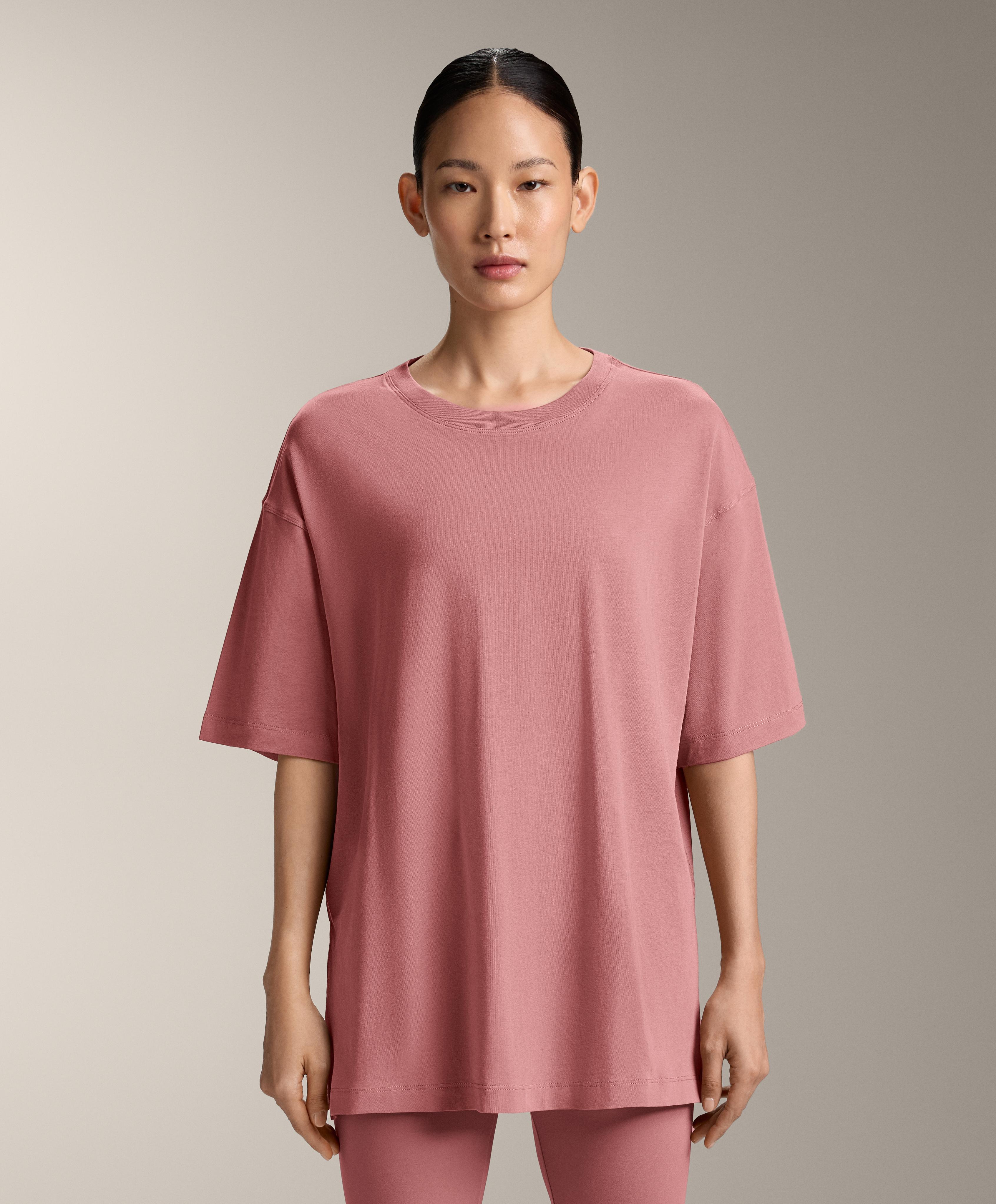 Short sleeve cotton blend T-shirt