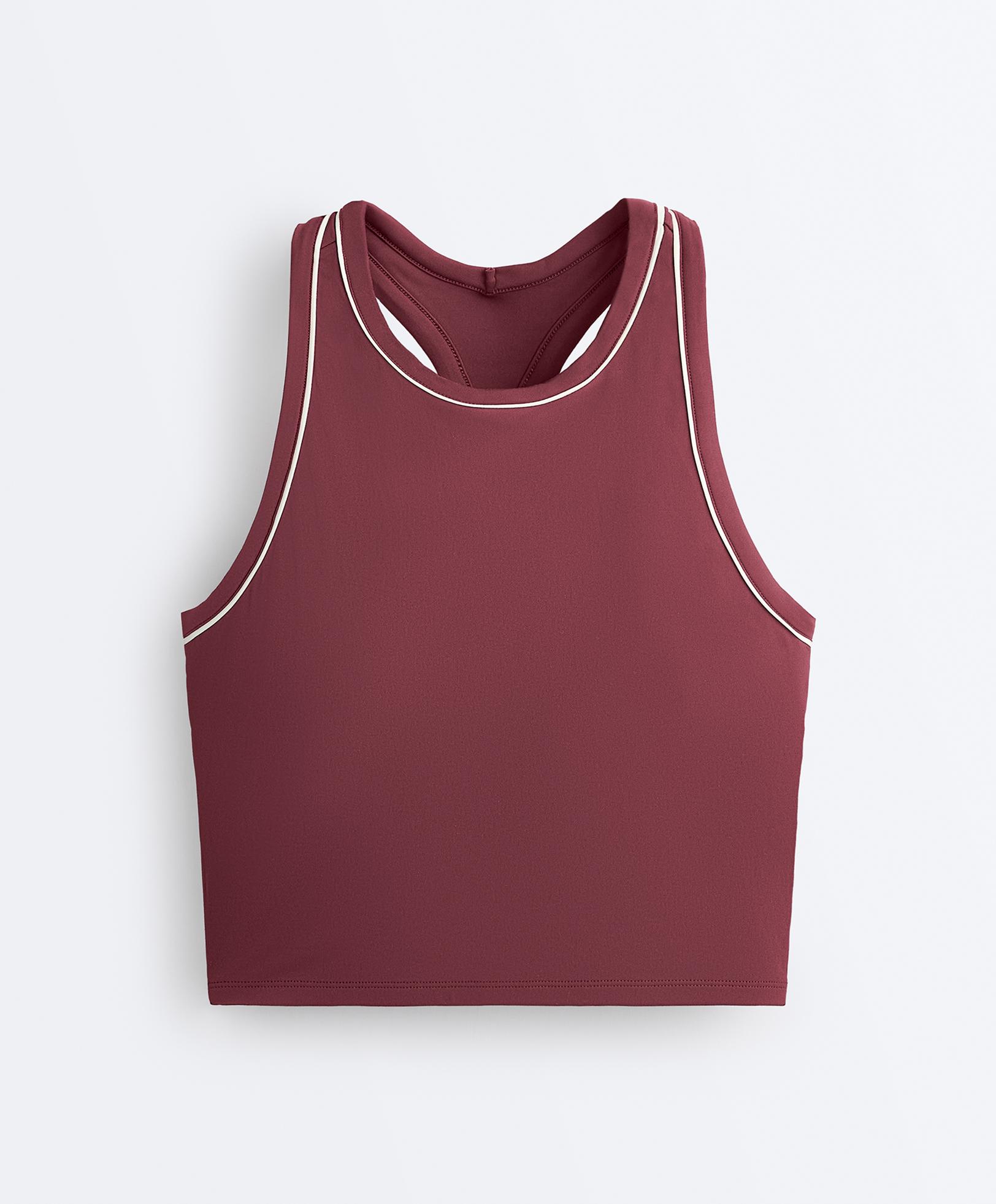 Comfortlux halterneck tank top — CHERRY