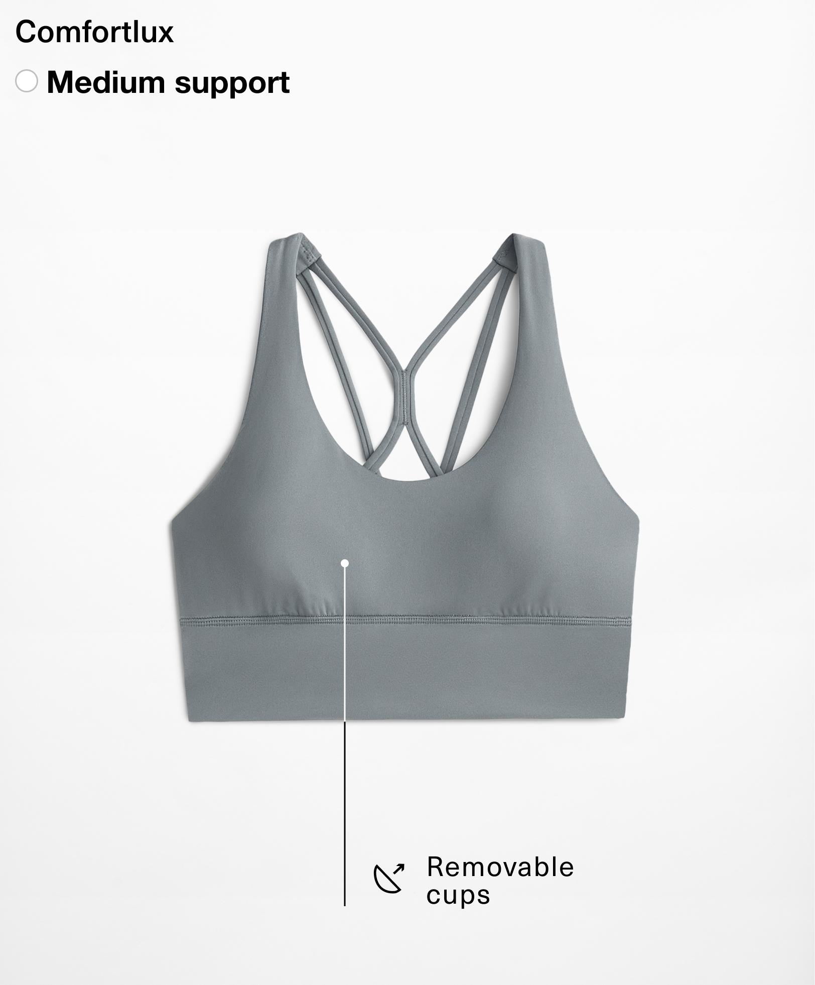 Medium-support Comfortlux sports bra with cups